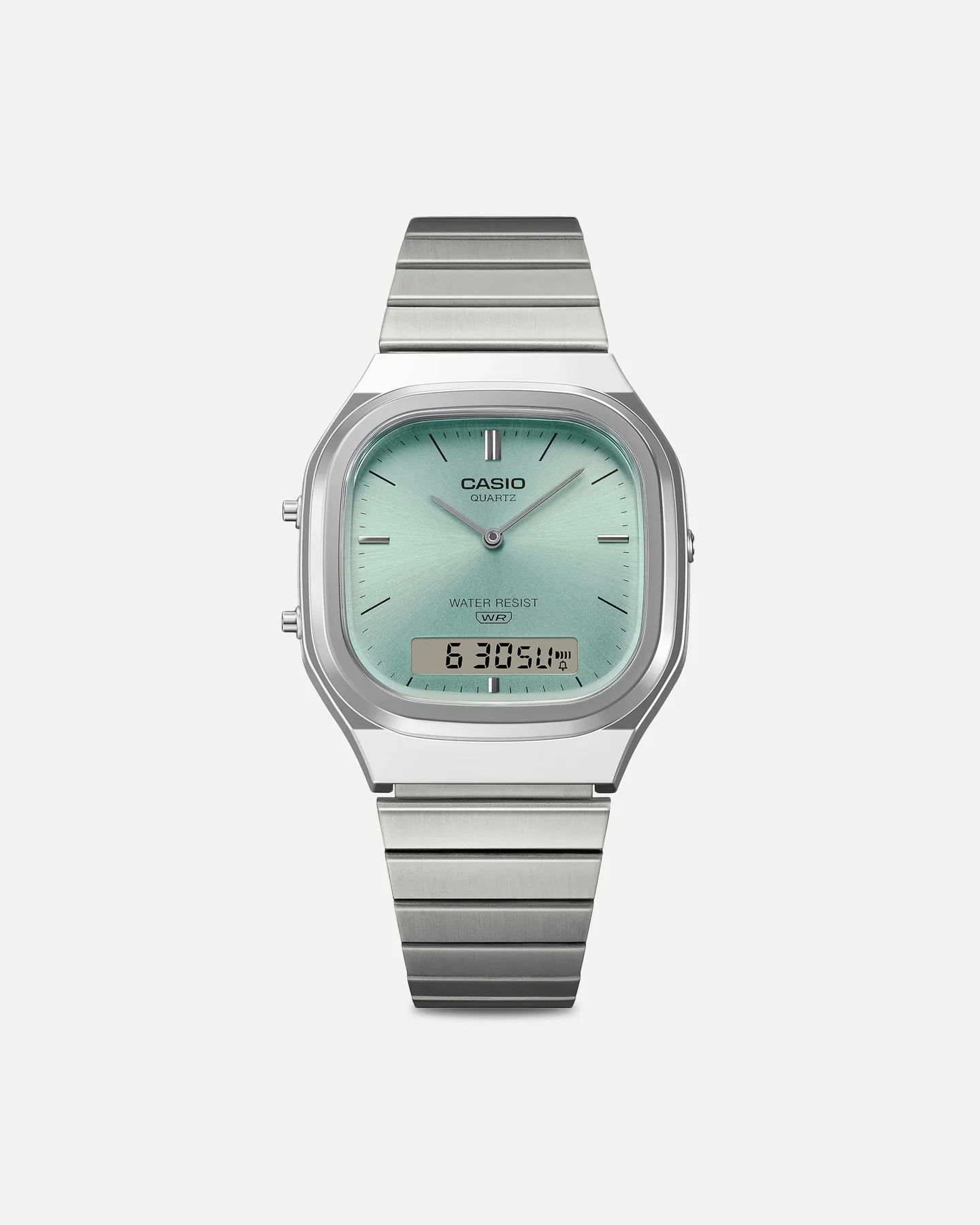 Casio AQ240E-2A Watch Silver/Green - Image 3