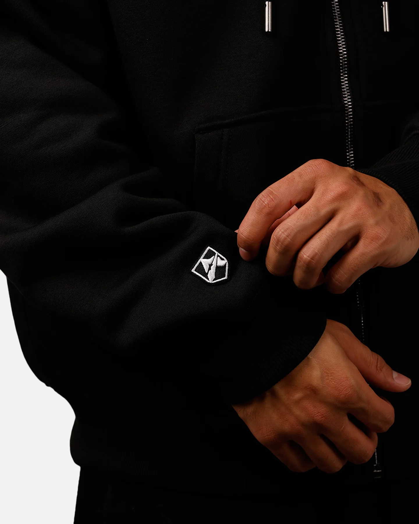 Avirex Script Full Zip Hoodie Black - Image 7