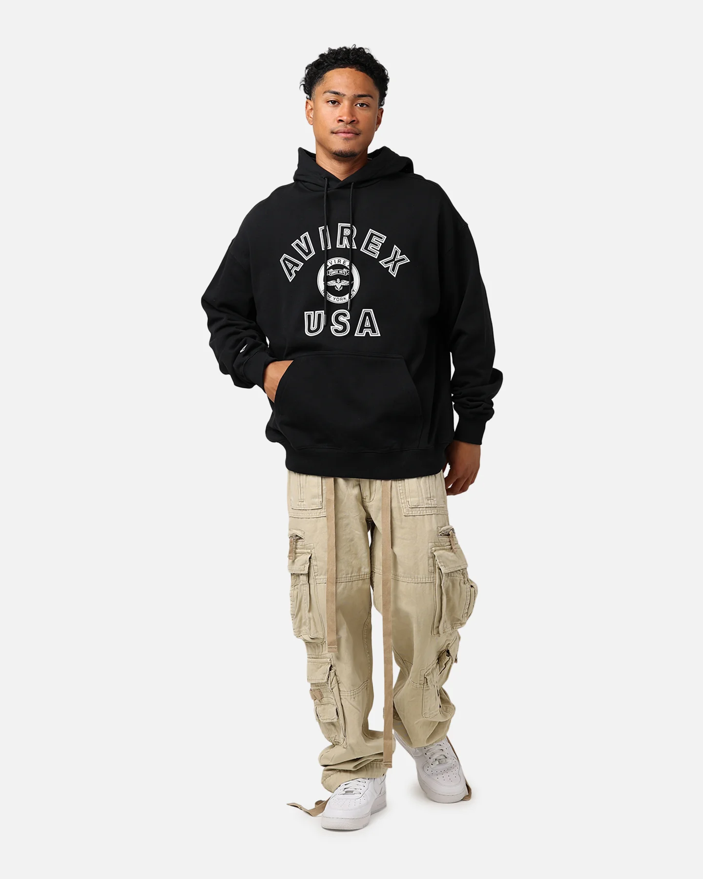 Avirex Stadium Hoodie Black - Image 3