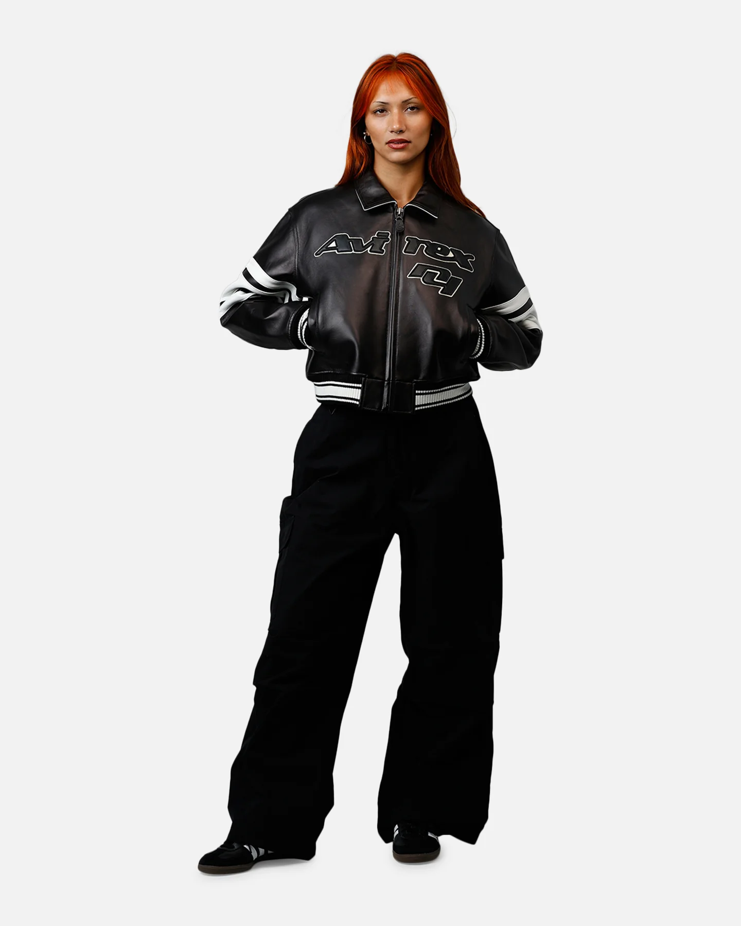Avirex Women's Cropped Legend Jacket Black - Image 3