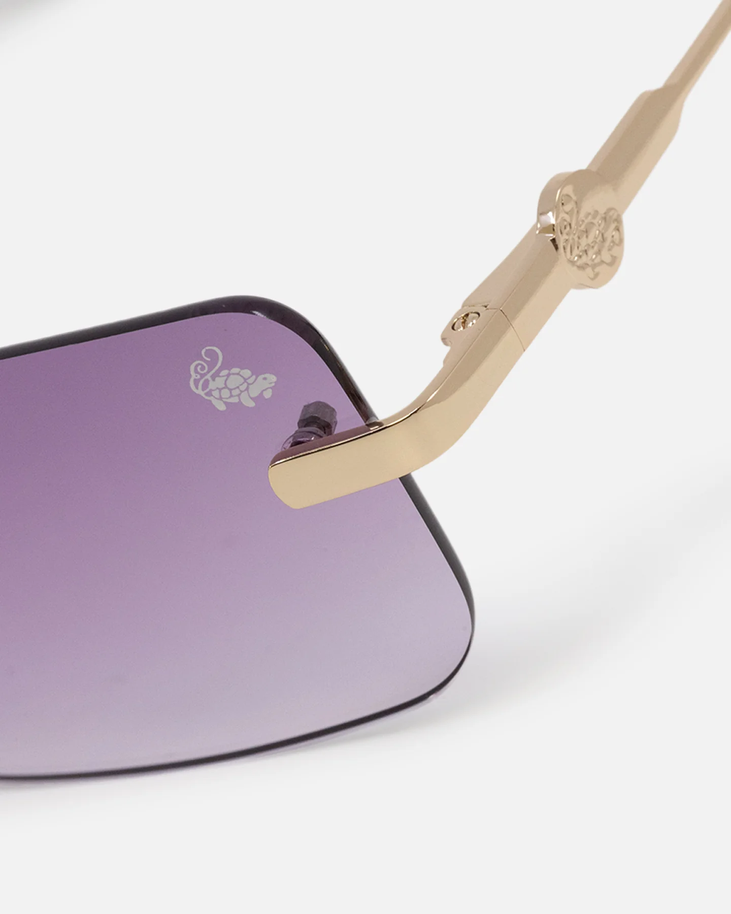 Belvoir & Co Hampton Sunglasses Purple/Gold - Image 8
