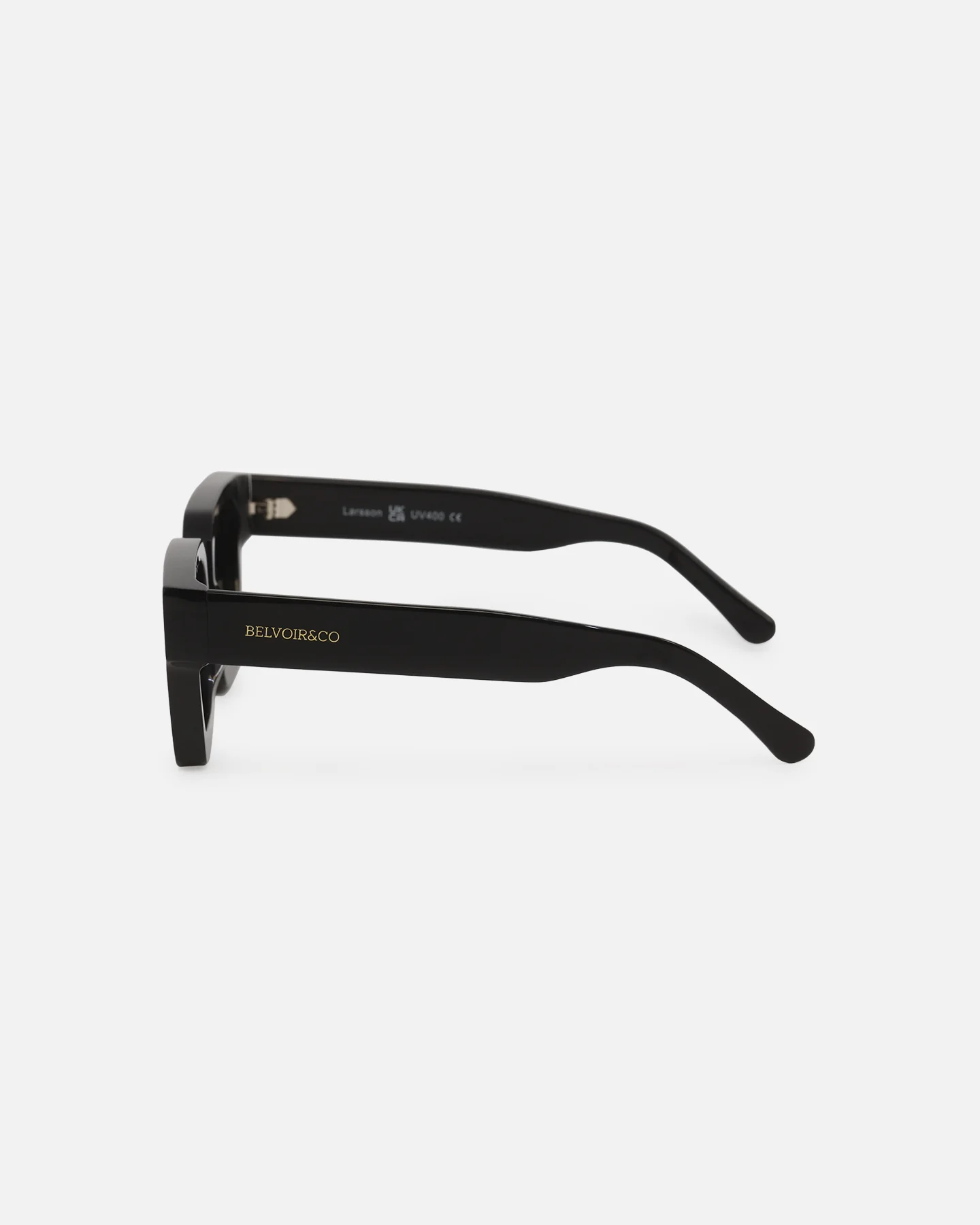 Belvoir & Co Larsson Sunglasses Black/Gold - Image 3