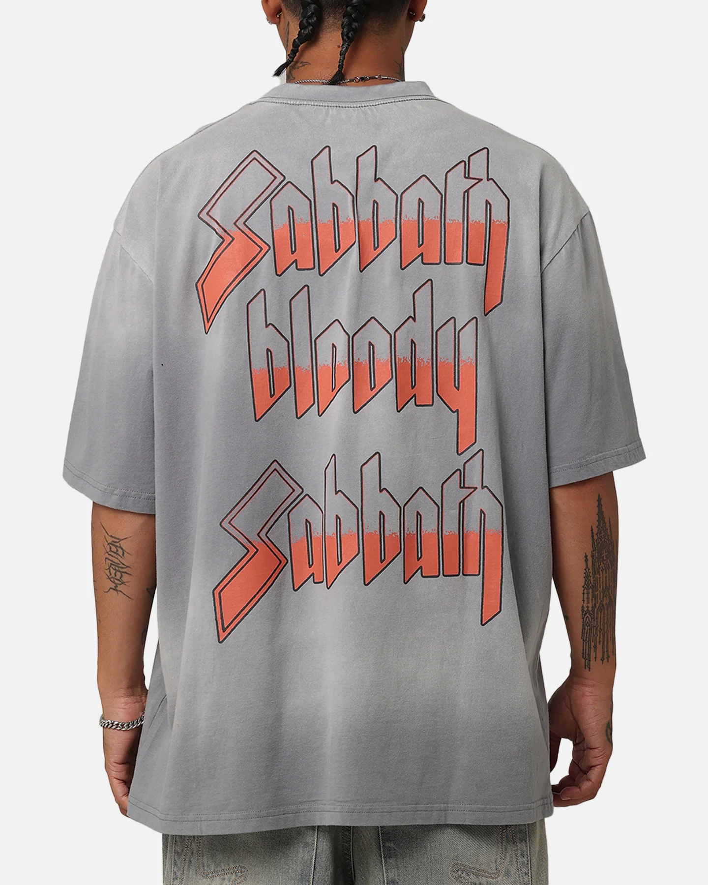 Black Sabbath Bloody Sabbath T-Shirt Washed Grey - Image 2