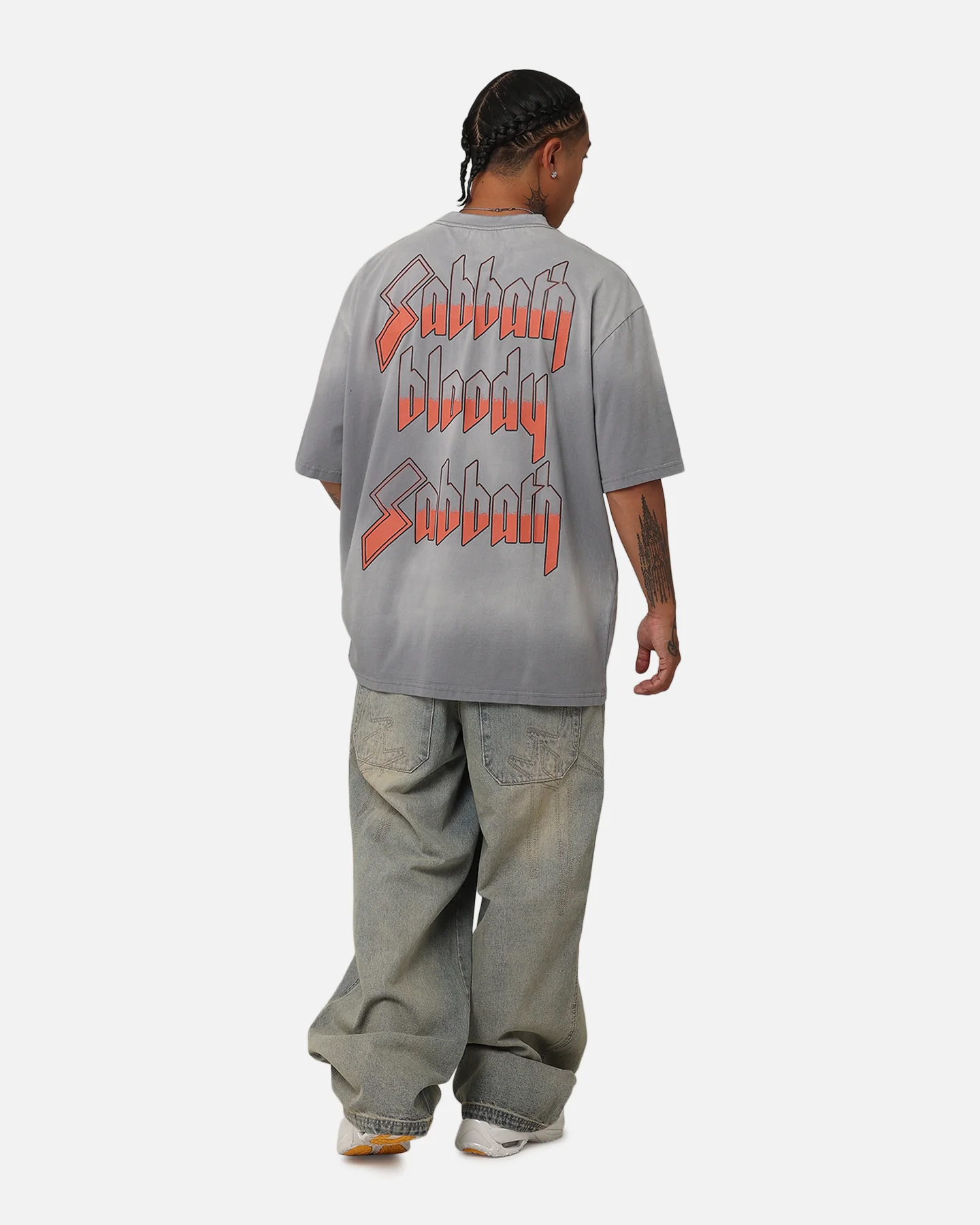 Black Sabbath Bloody Sabbath T-Shirt Washed Grey - Image 4