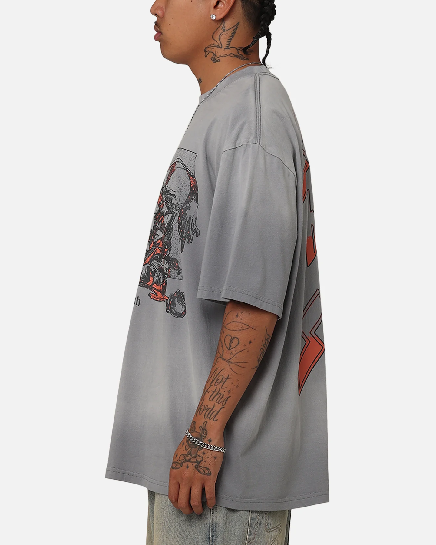 Black Sabbath Bloody Sabbath T-Shirt Washed Grey - Image 6