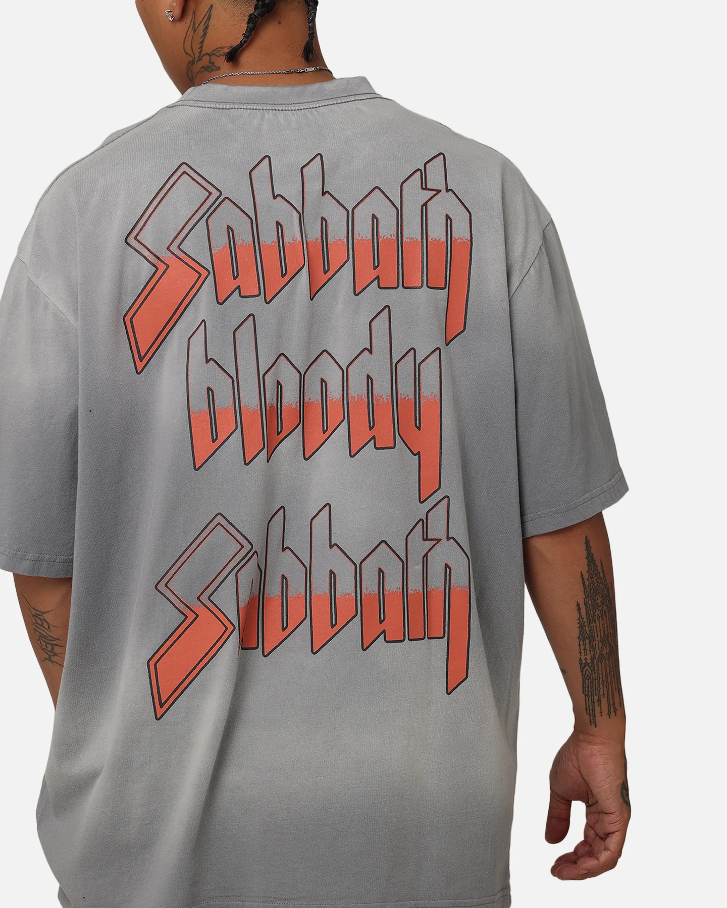 Black Sabbath Bloody Sabbath T-Shirt Washed Grey - Image 7