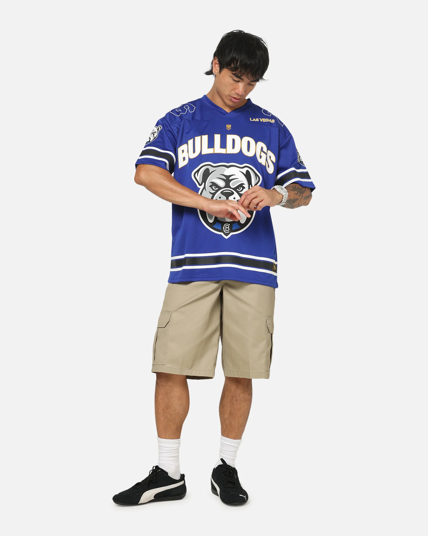 Bleacher Athletic Canterbury-Bankstown Bulldogs NRL Vegas Round 2026 Jersey Blue - Image 3