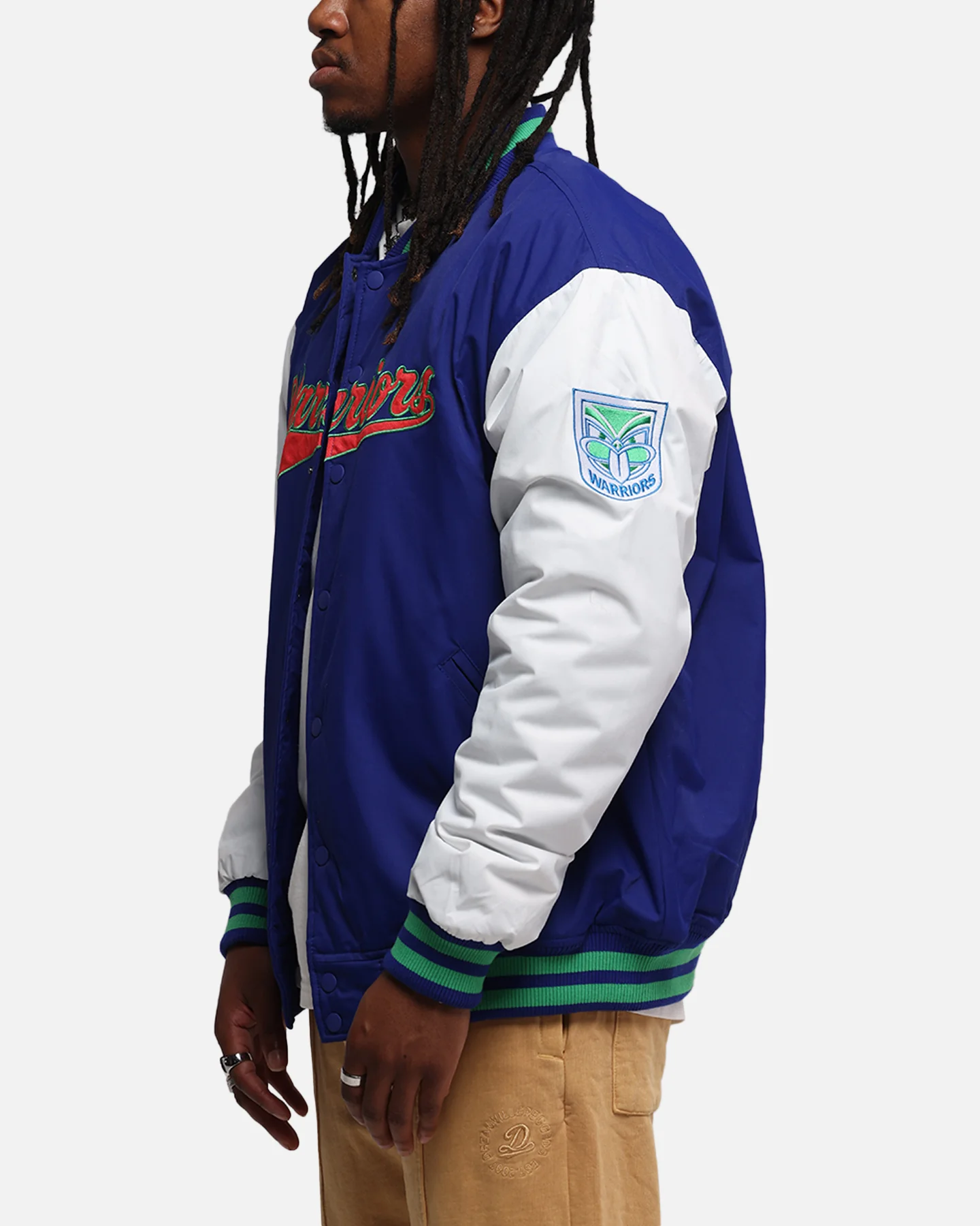 Bleacher Athletic New Zealand Warriors NRL 1908 Baseball Varsity Jacket Official Team Colour - Image 5