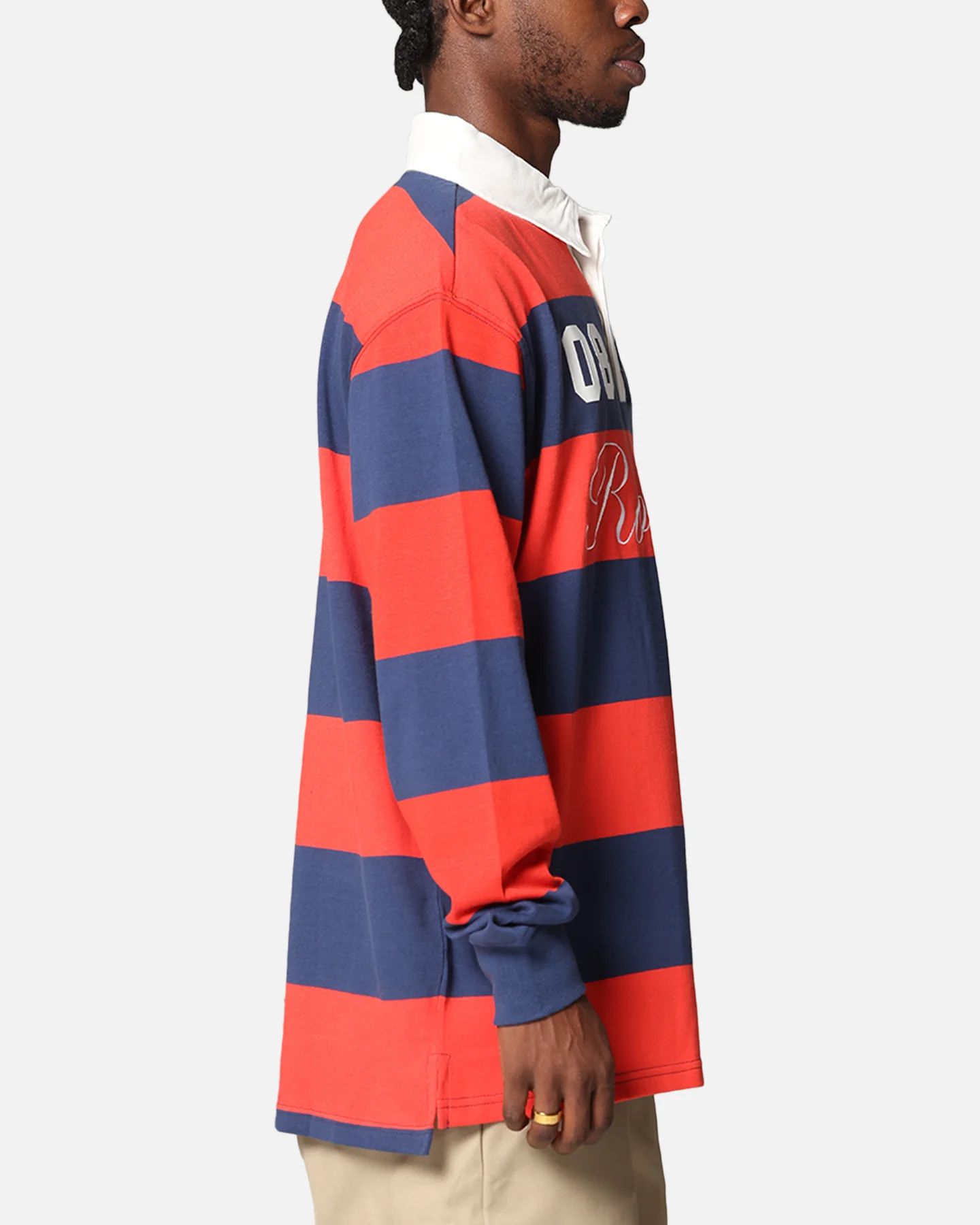 Bleacher Athletic Sydney Roosters NRL Stripe Rugby Polo Shirt Official Team Colour - Image 4