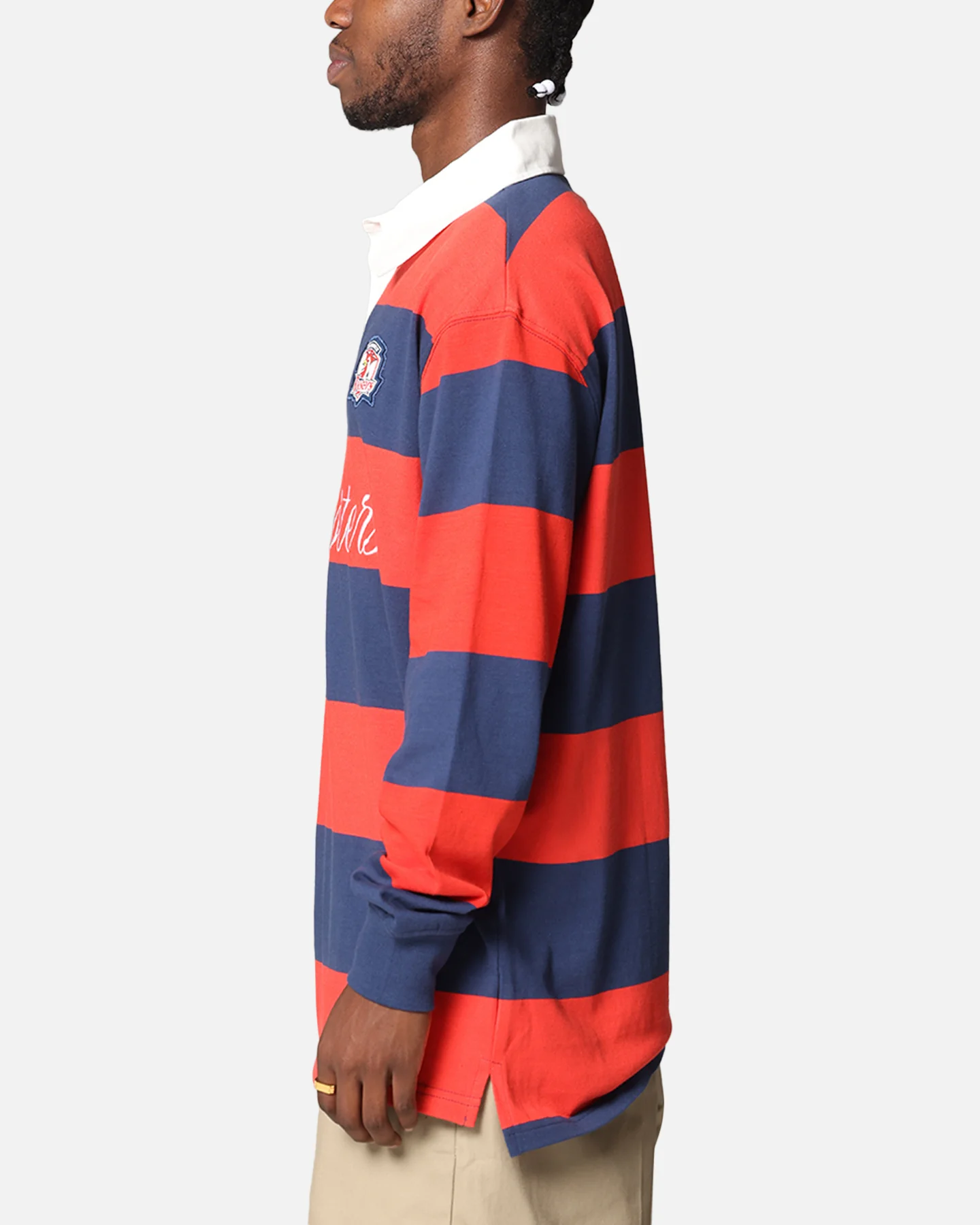 Bleacher Athletic Sydney Roosters NRL Stripe Rugby Polo Shirt Official Team Colour - Image 5