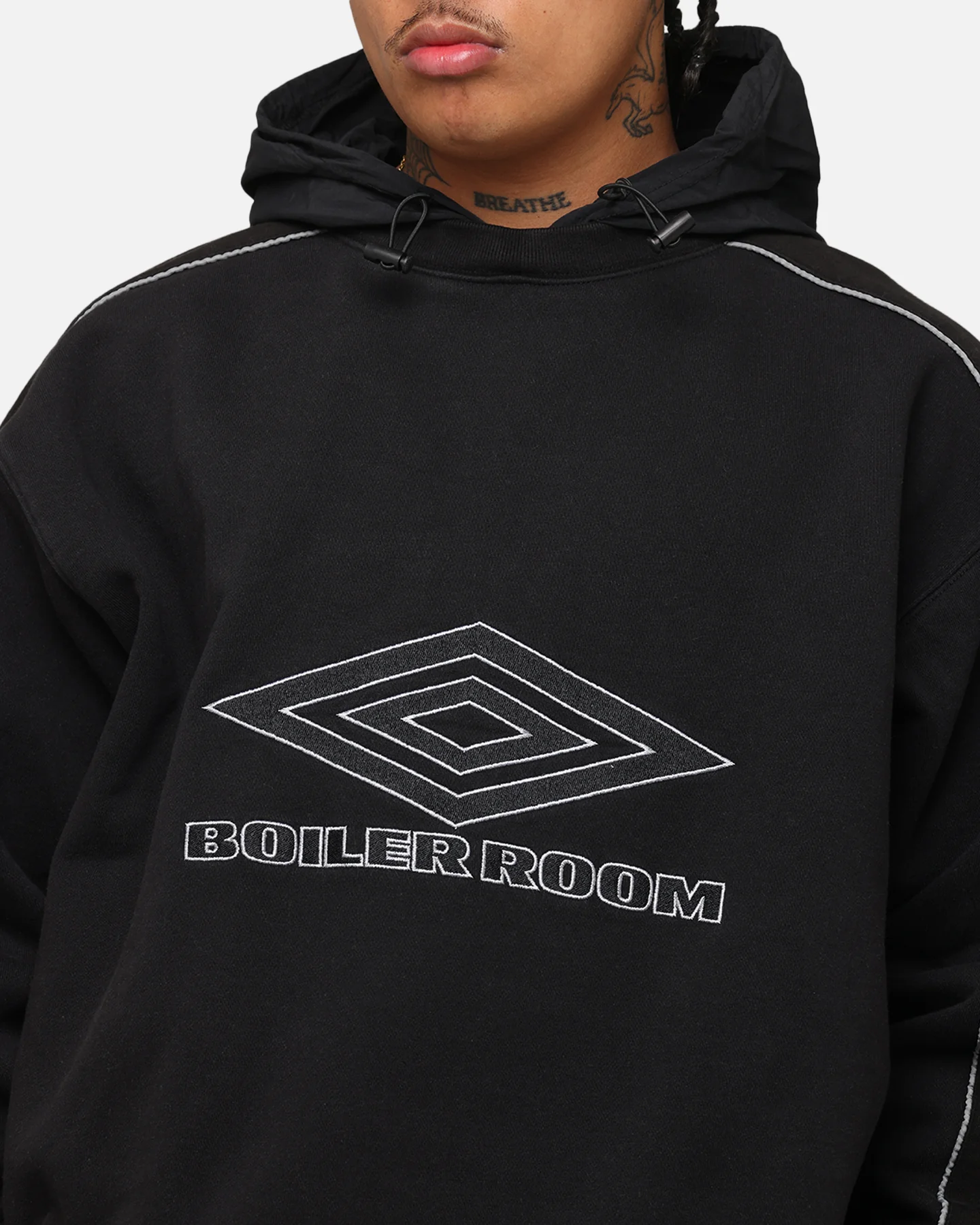 Boiler Room X Umbro Hoodie Black - Image 7