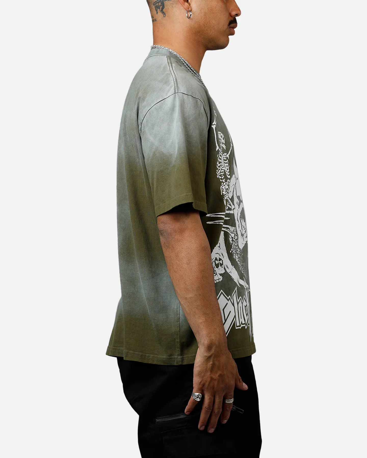 Bravado Black Sabbath Hem T-Shirt Washed Black - Image 4