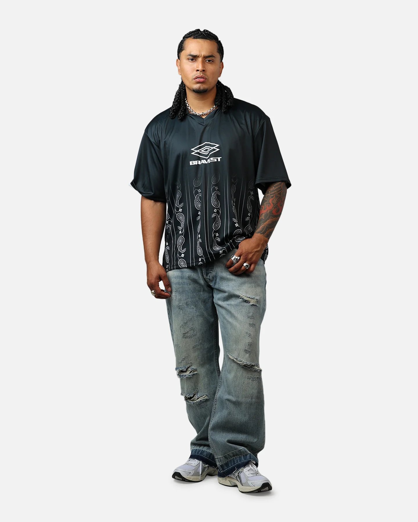 Bravest Baggy Denim Jeans Light Blue Wash - Image 2
