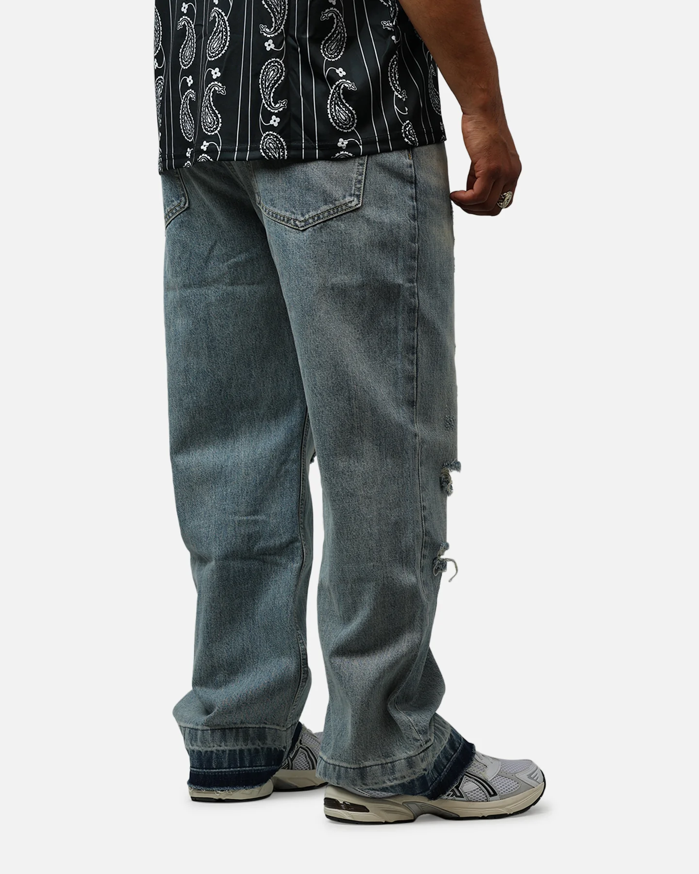 Bravest Baggy Denim Jeans Light Blue Wash - Image 3