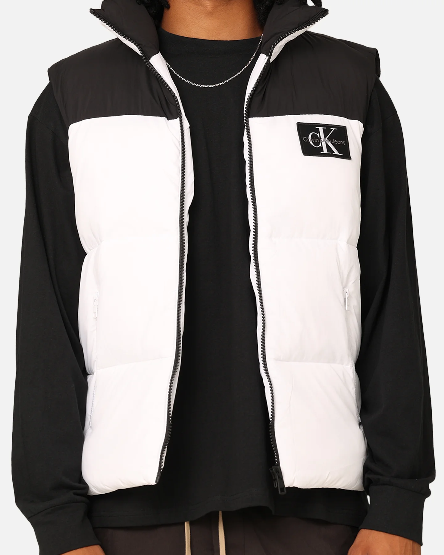 Calvin Klein Blocking Vest Bright White/Black - Image 3