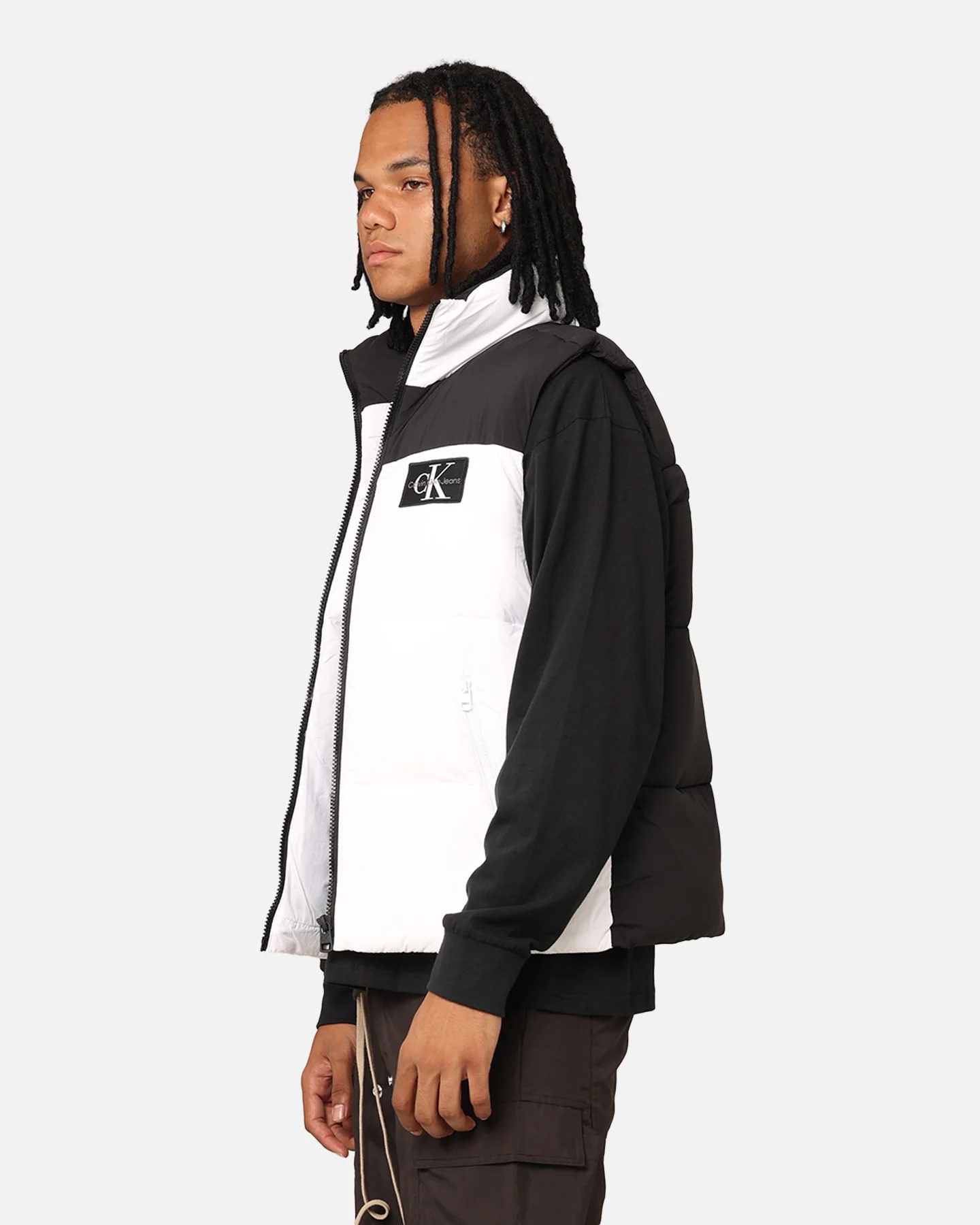 Calvin Klein Blocking Vest Bright White/Black - Image 6