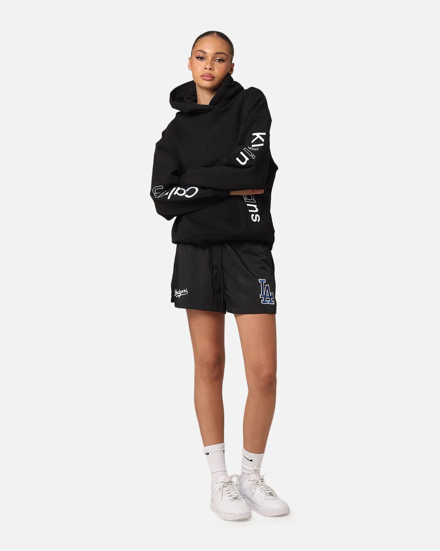 Calvin Klein Women's Multi Placement Logo Hoodie Black - Image 2