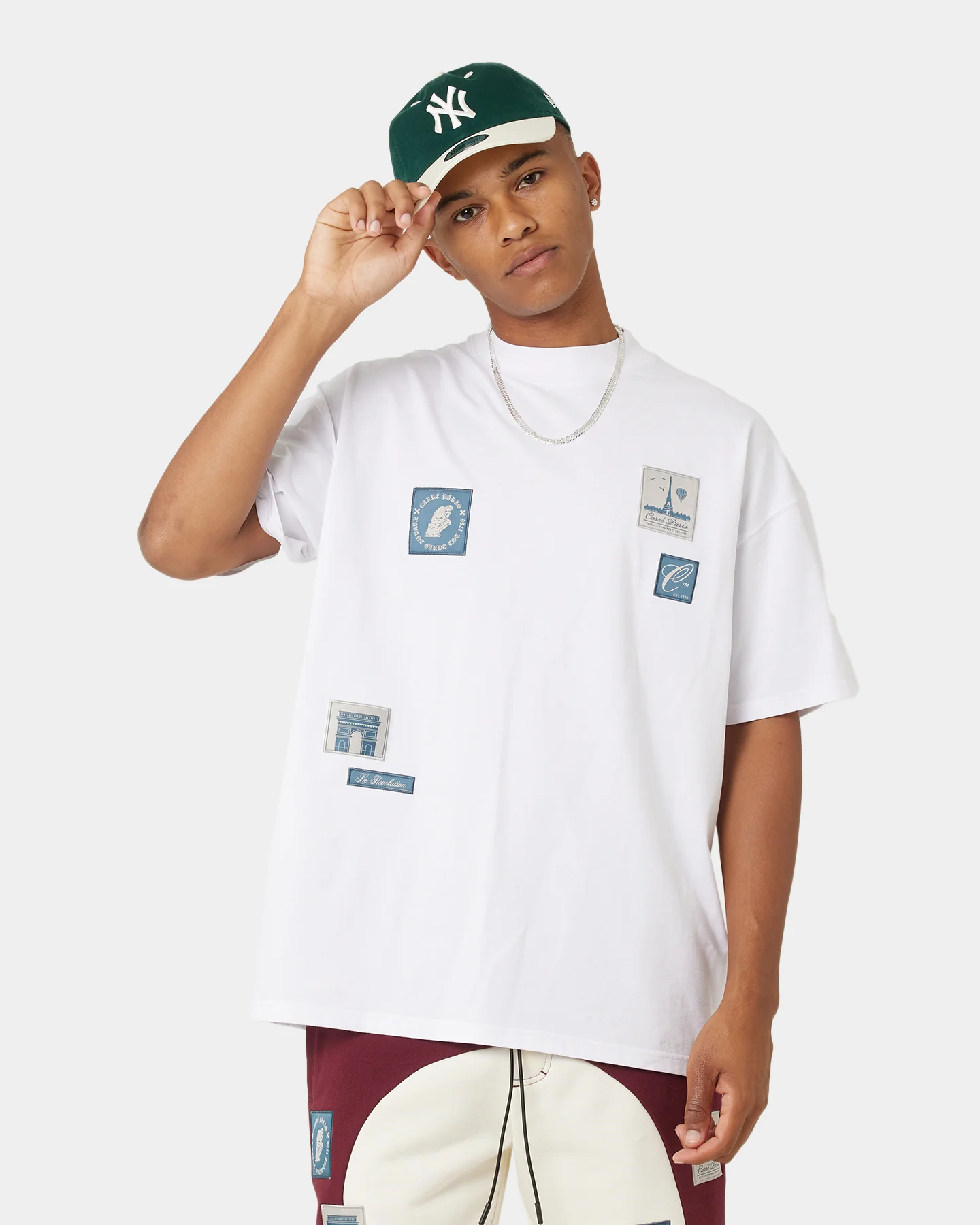 Carre Avant Oversized Short Sleeve T-Shirt White - Image 3