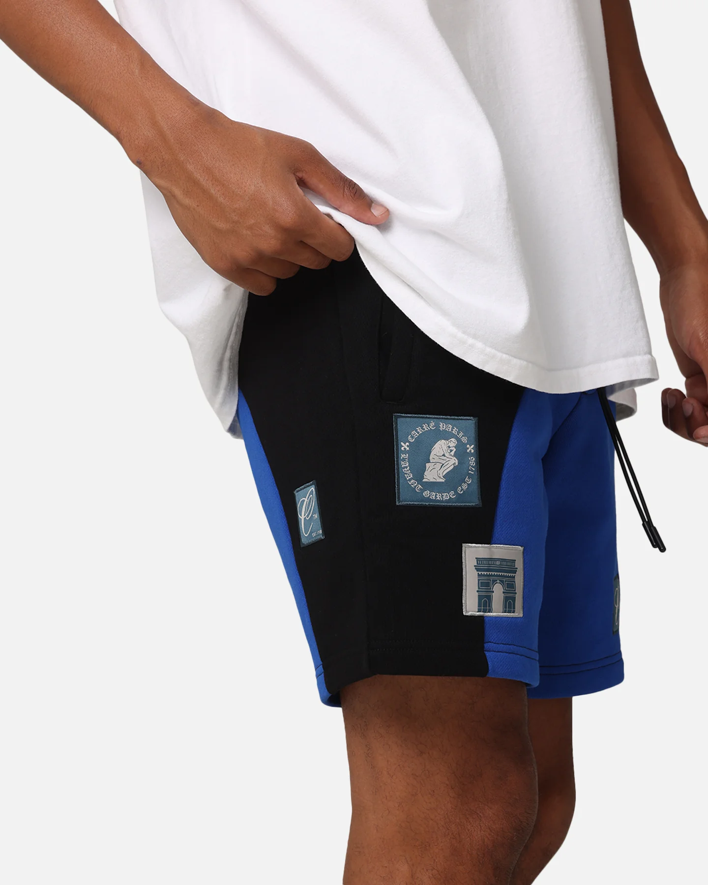 Carre Avant Panel Shorts Black/Royal - Image 4