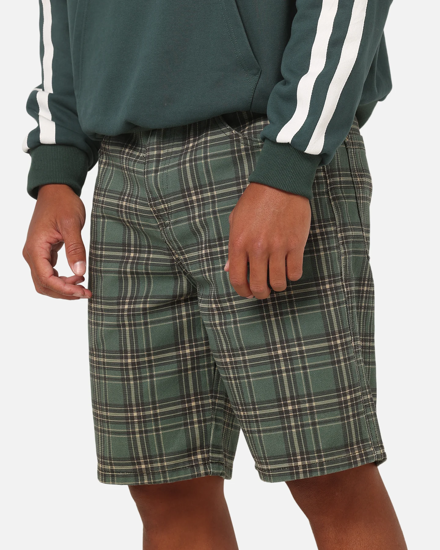 Carre Avenue Jorts Green Plaid - Image 3