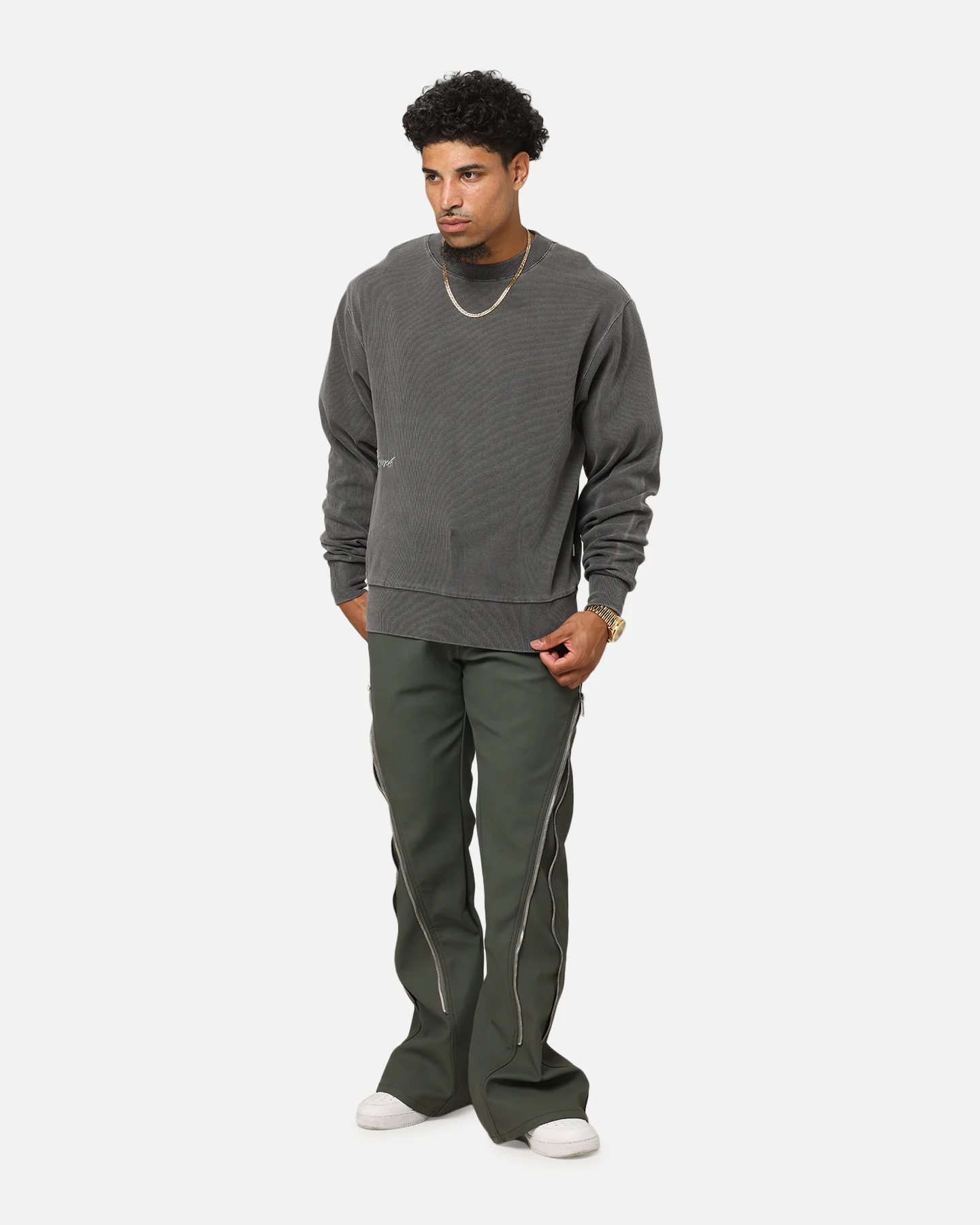 Carre Avenue Ribbed Crewneck Black - Image 2