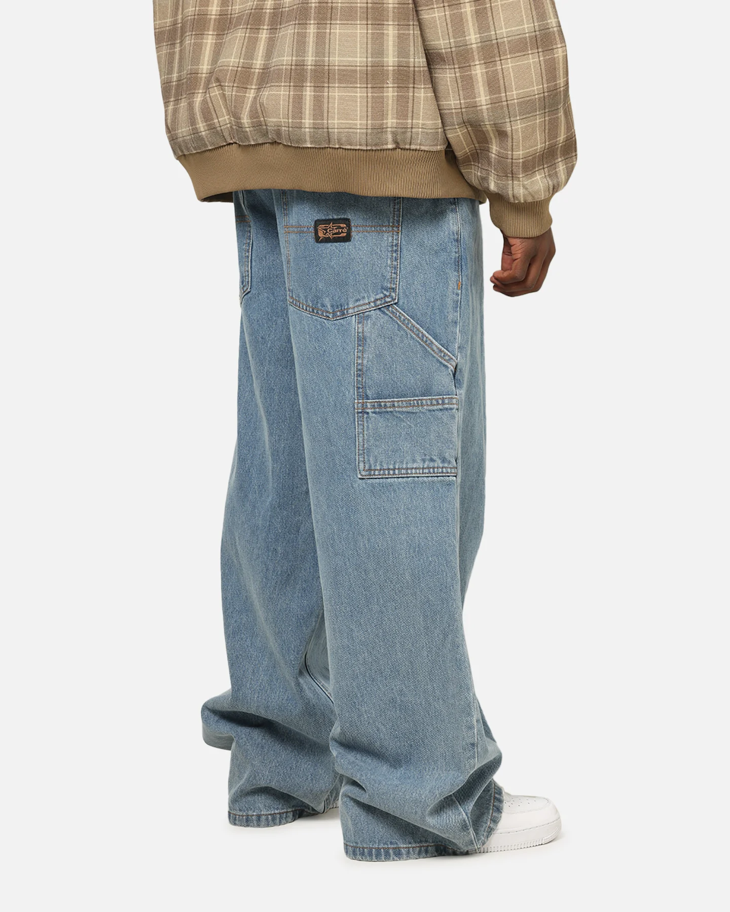 Carre Baggy Carpenter Jeans Mid Blue Denim - Image 3