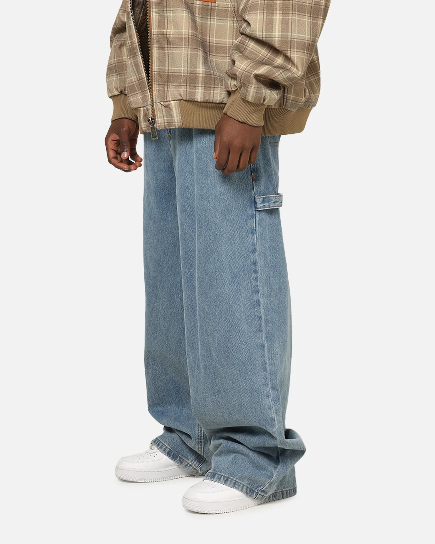 Carre Baggy Carpenter Jeans Mid Blue Denim - Image 4