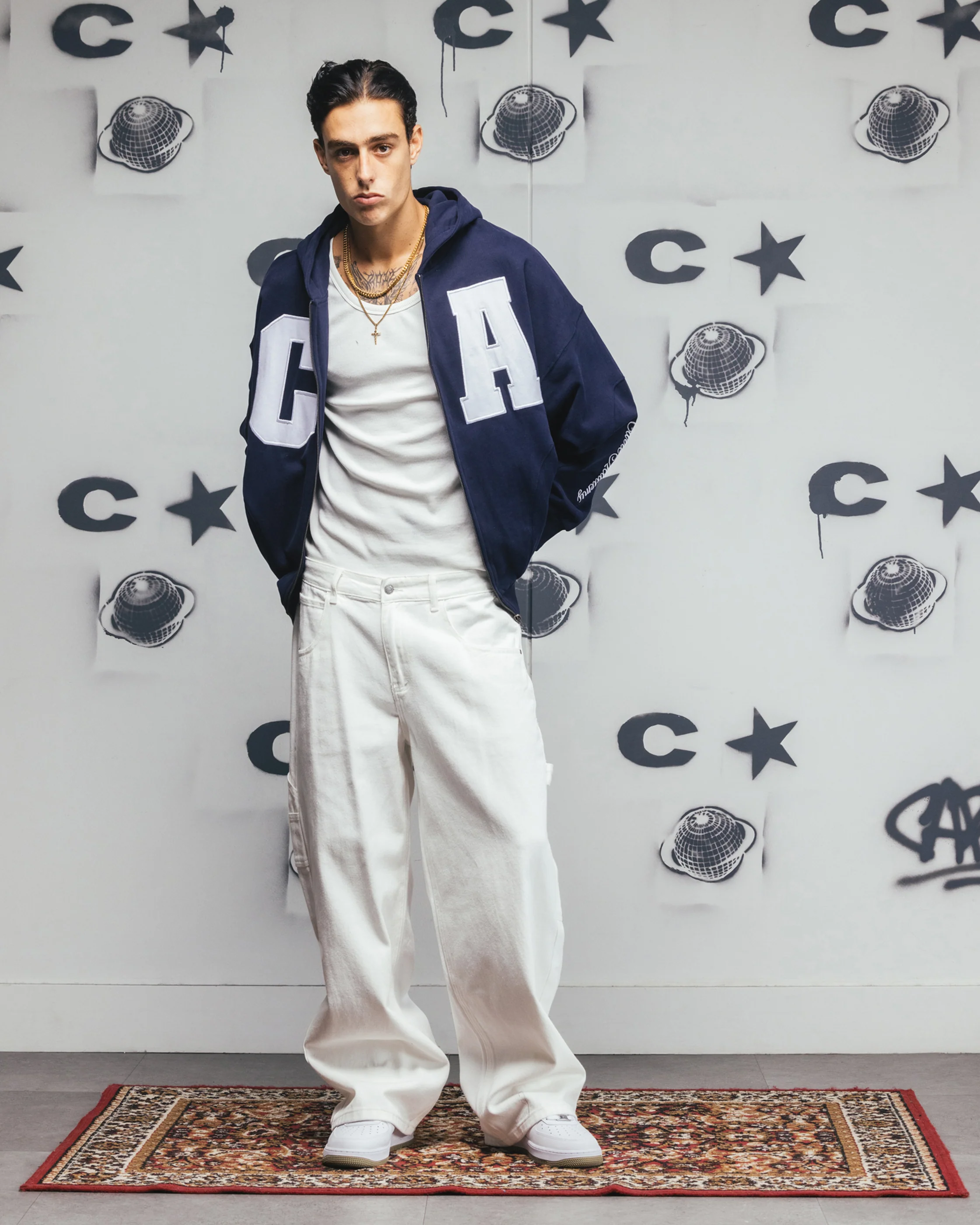 Carre Baggy Carpenter Jeans Off White - Image 2