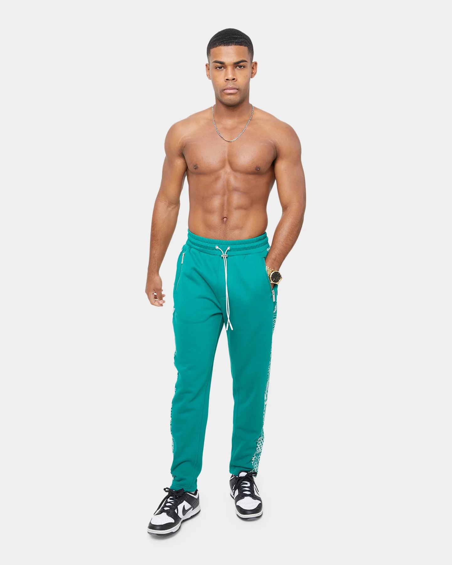 Carre Bandana Ultra Panel Track Pants Deep Teal - Image 2