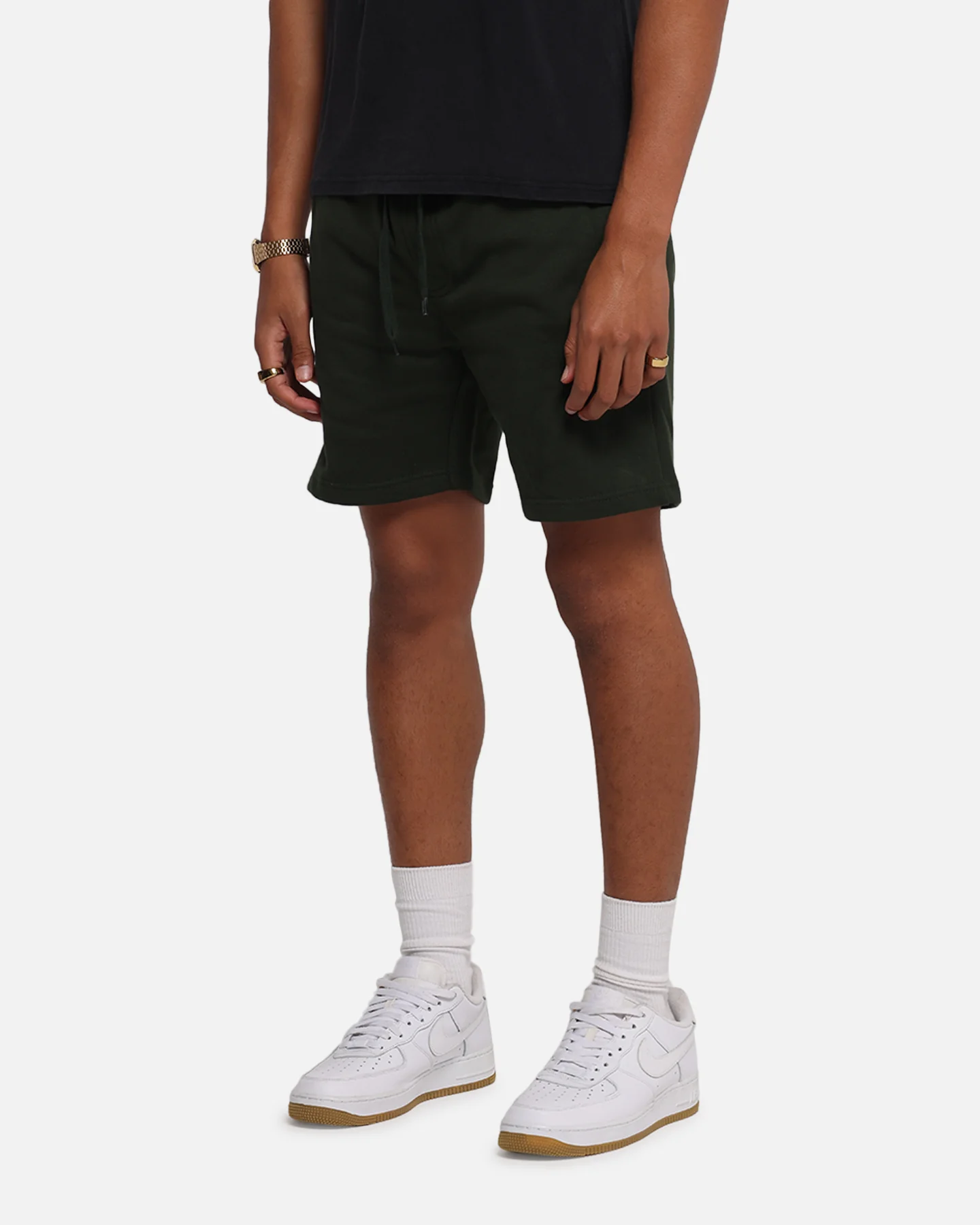 Carré Blanc Classic Sweat Shorts Dark Green - Image 5