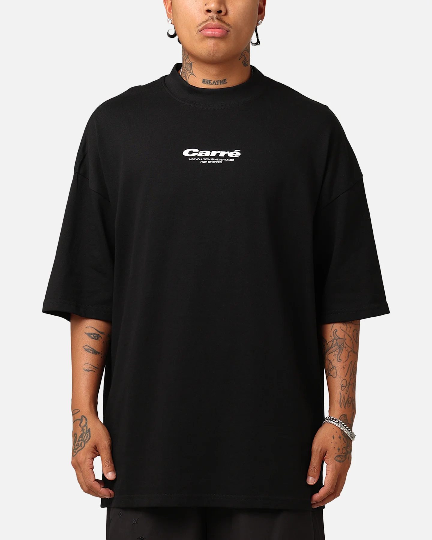 Carré Blasted Oversized T-Shirt Black - Image 2