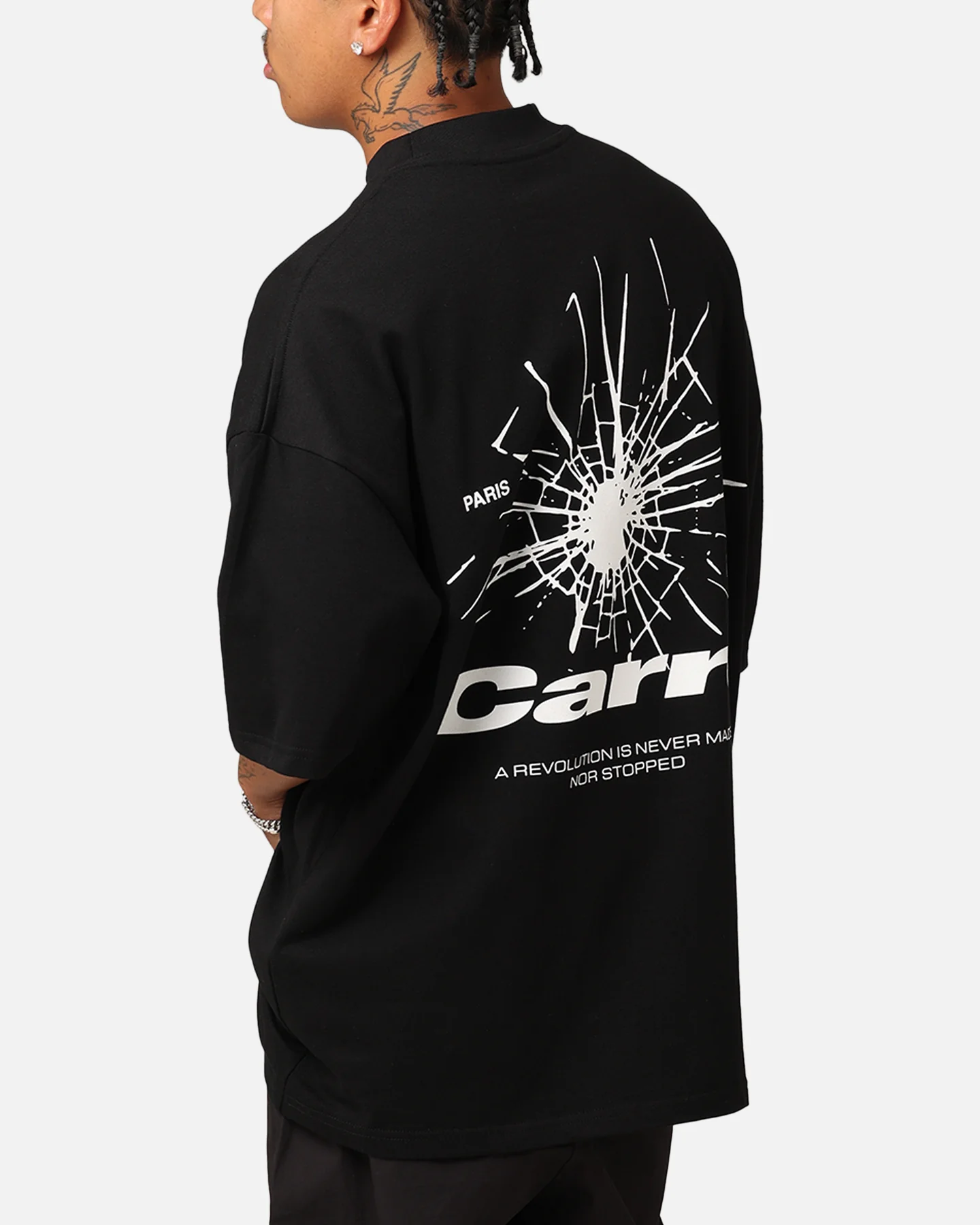 Carré Blasted Oversized T-Shirt Black - Image 6