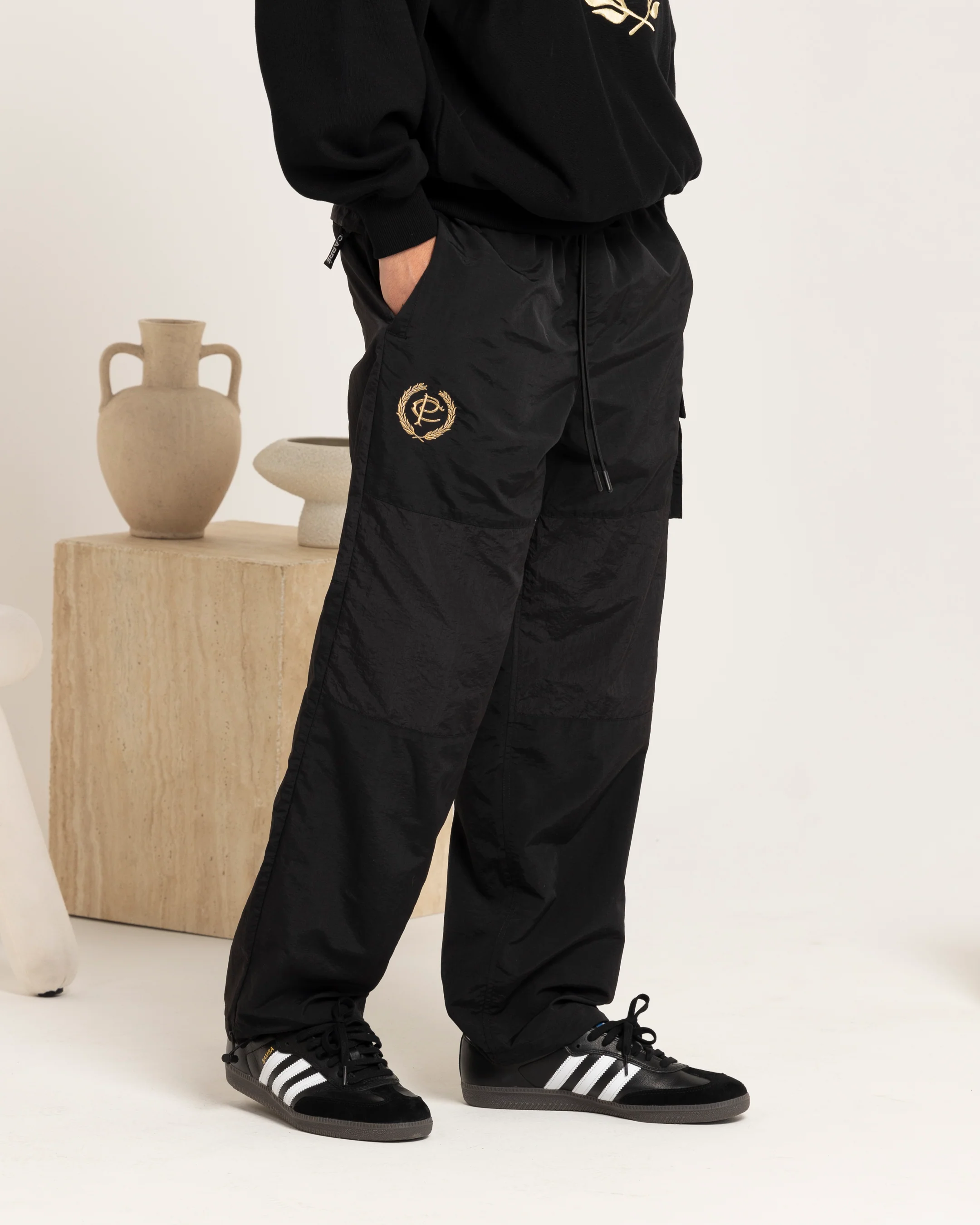 Carre Block Joggers Black - Image 5