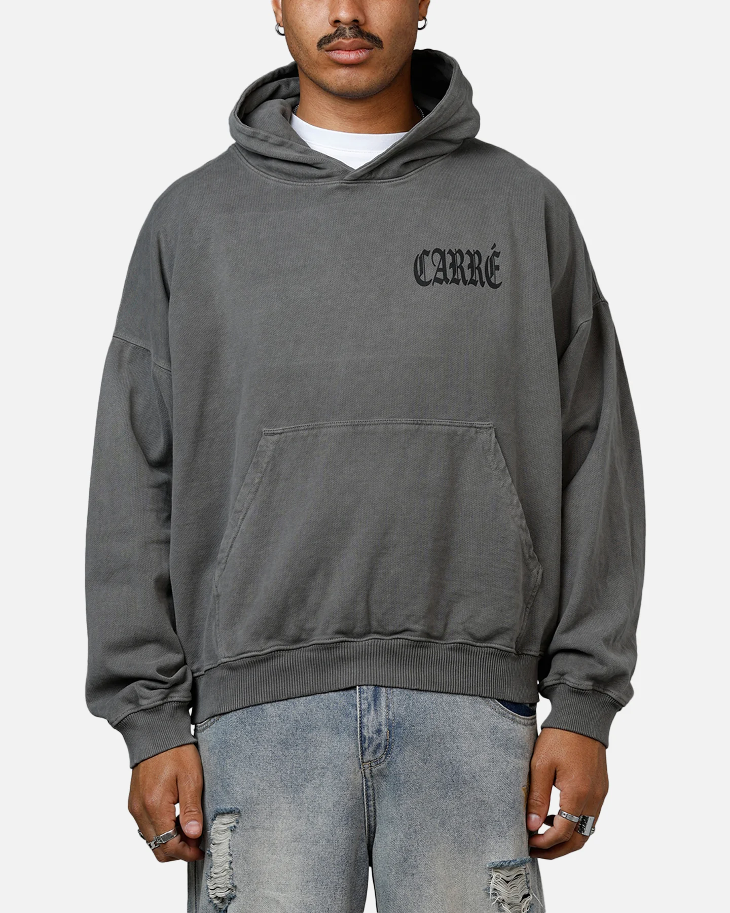 Carre Bulldog Premium Hoodie Washed Charcoal - Image 2