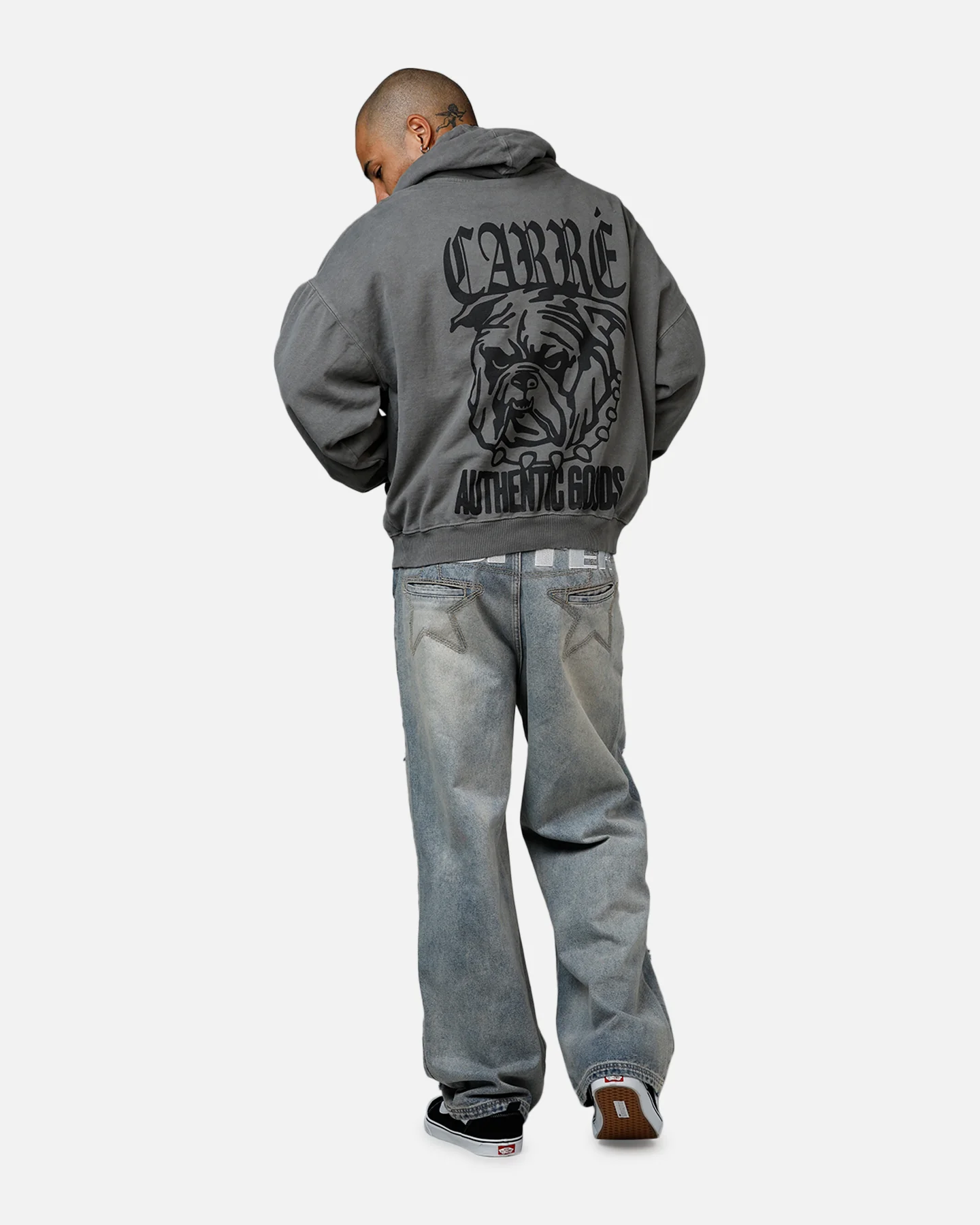 Carre Bulldog Premium Hoodie Washed Charcoal - Image 6
