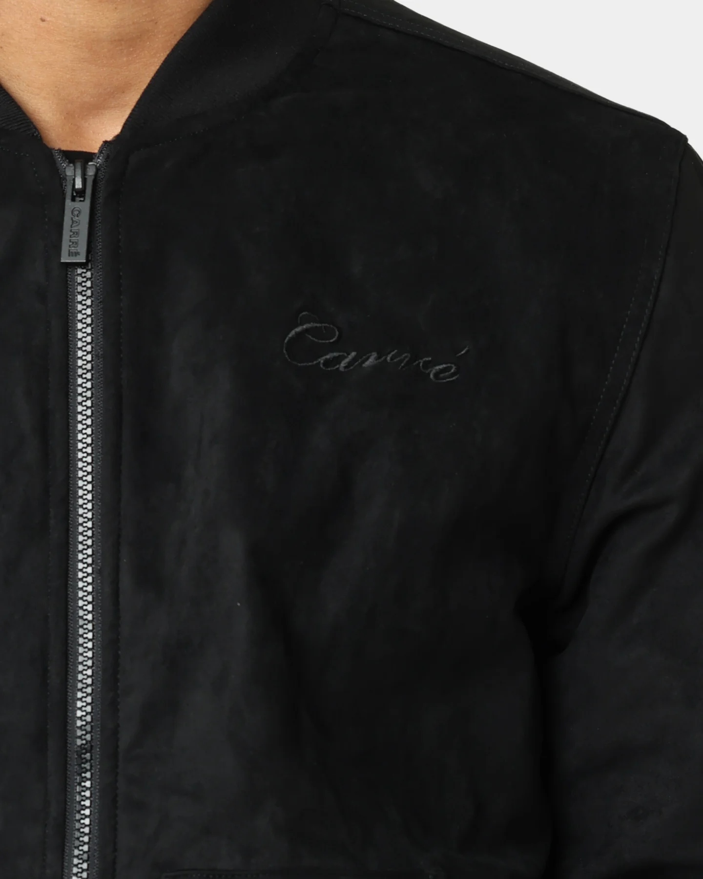 Carré C-89 Suede Bomber Jacket Black - Image 3