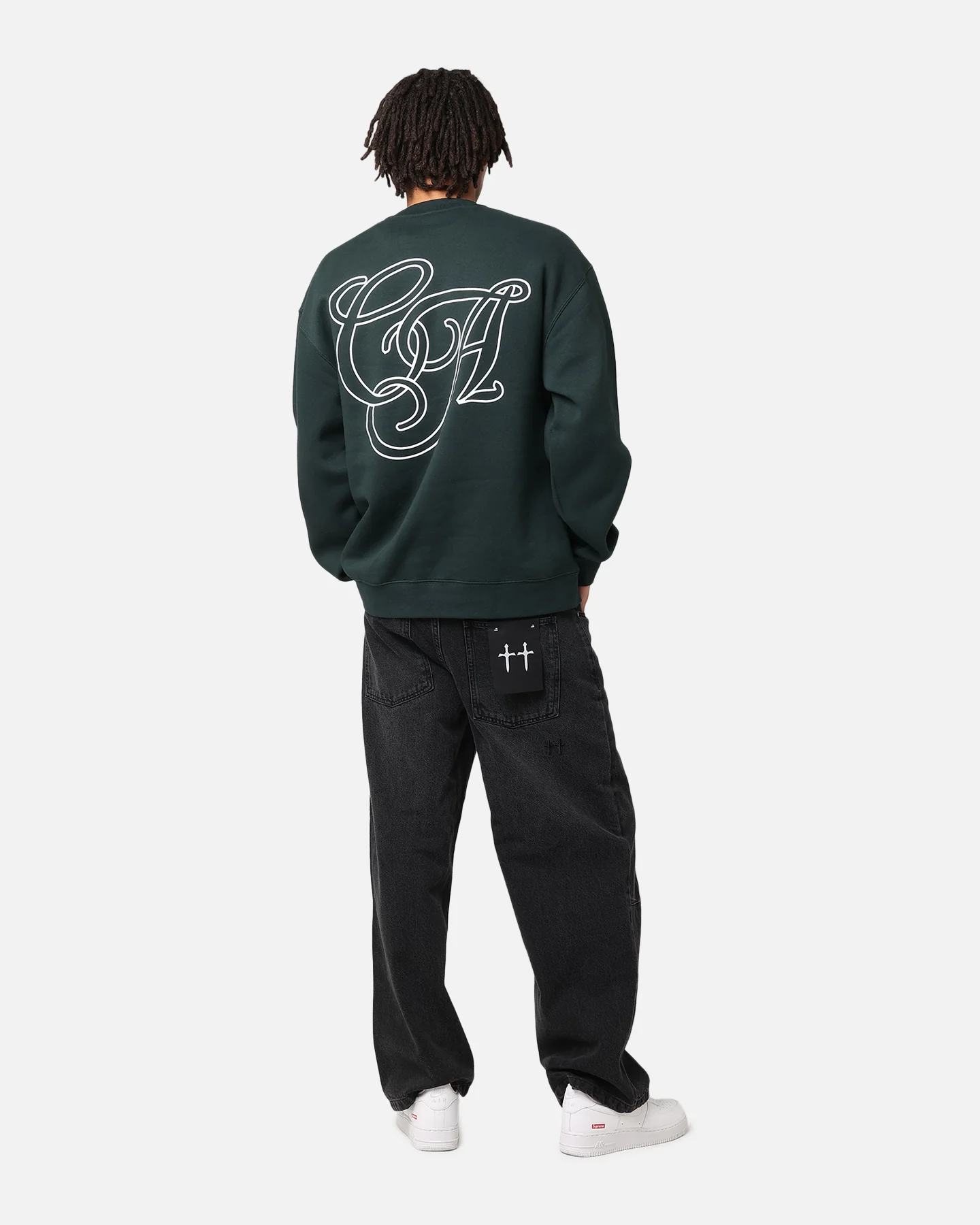 Carre C.A Monogram Crewneck Pine Green - Image 3