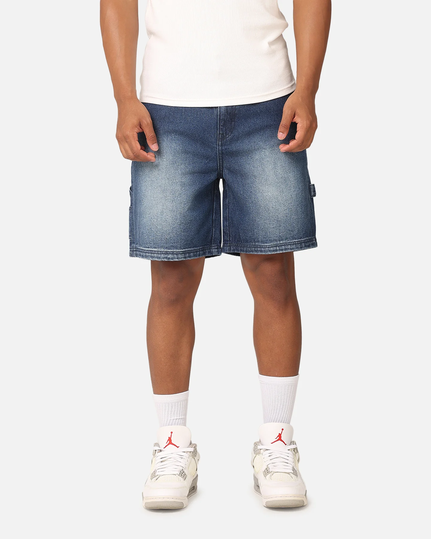 Carre C-Star Denim Shorts Mid Blue Denim - Image 5