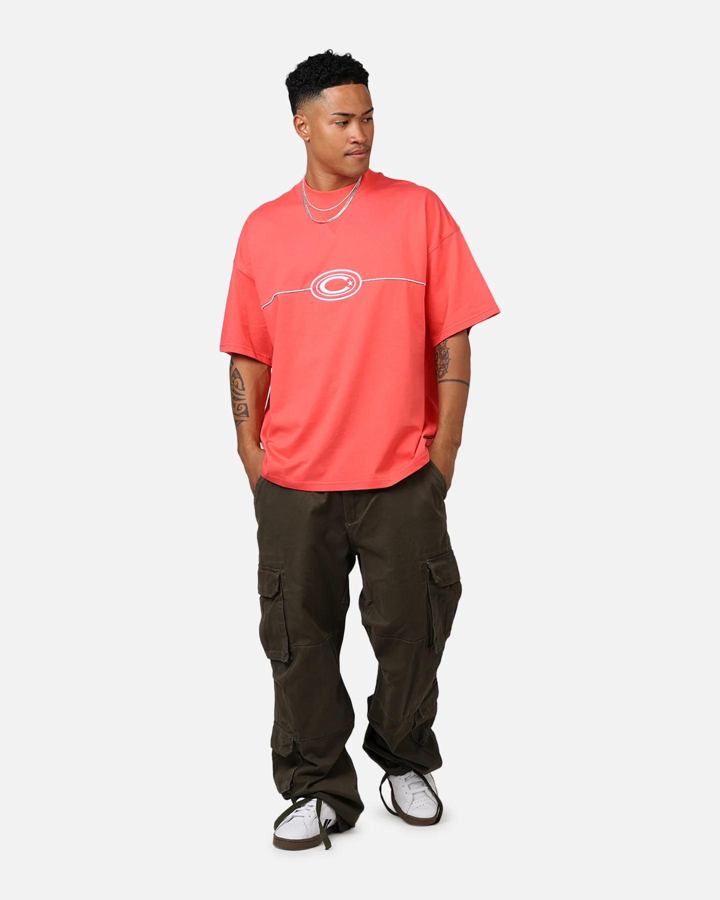 Carre C-Star Pipe Oversized T-Shirt Red - Image 3