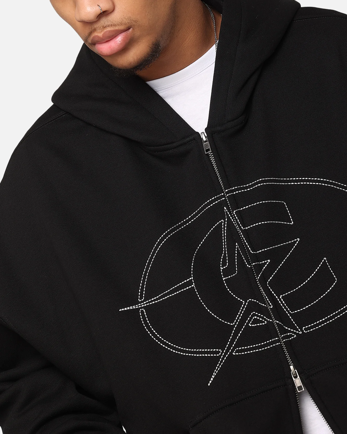 Carre C-Superstar Pipe Zip Hoodie Black - Image 7
