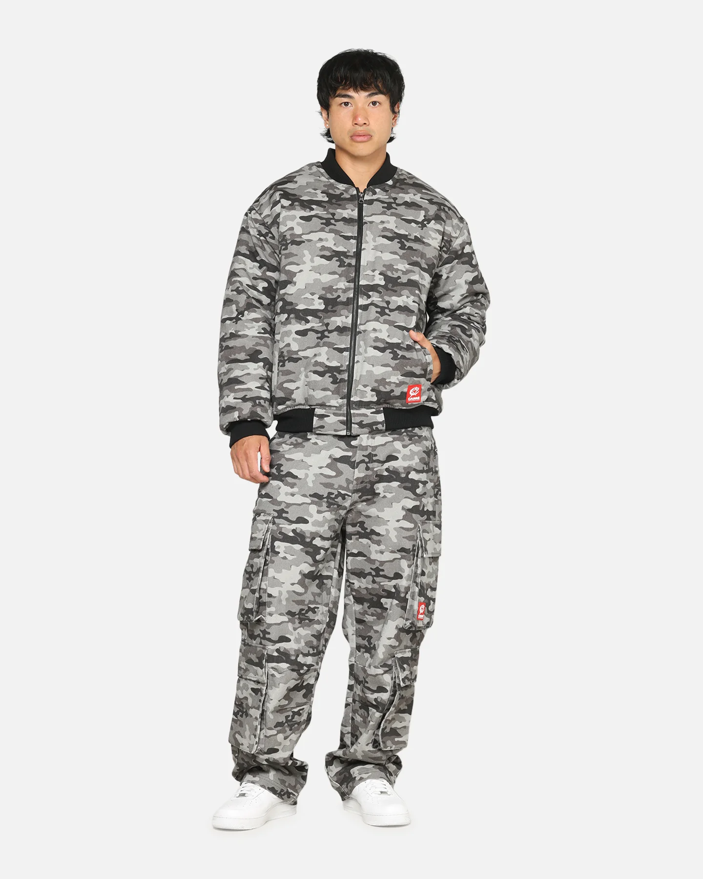 Carre Camo Baggy Pants Black Camo - Image 2