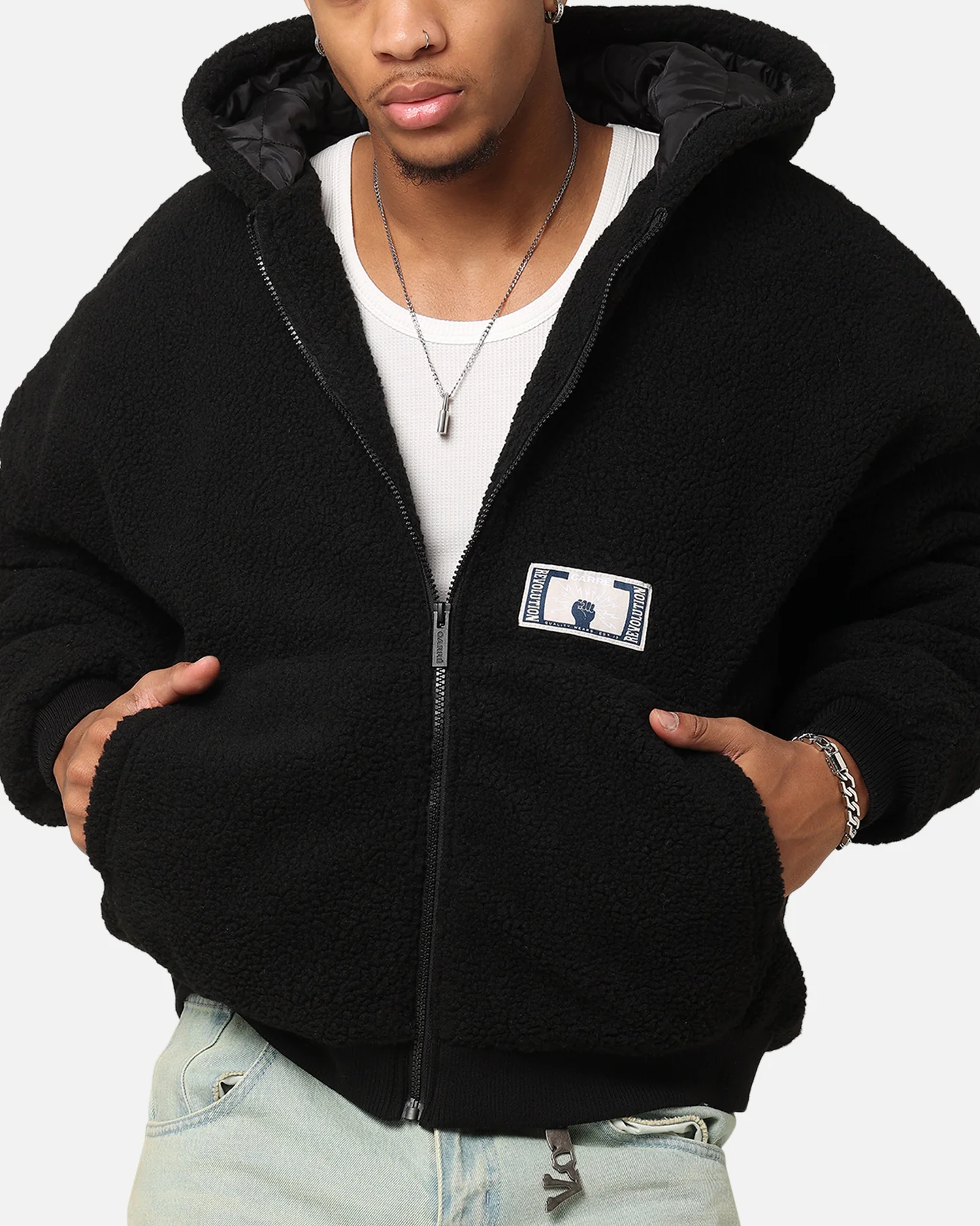 Carre Classic Sherpa Jacket Black - Image 8