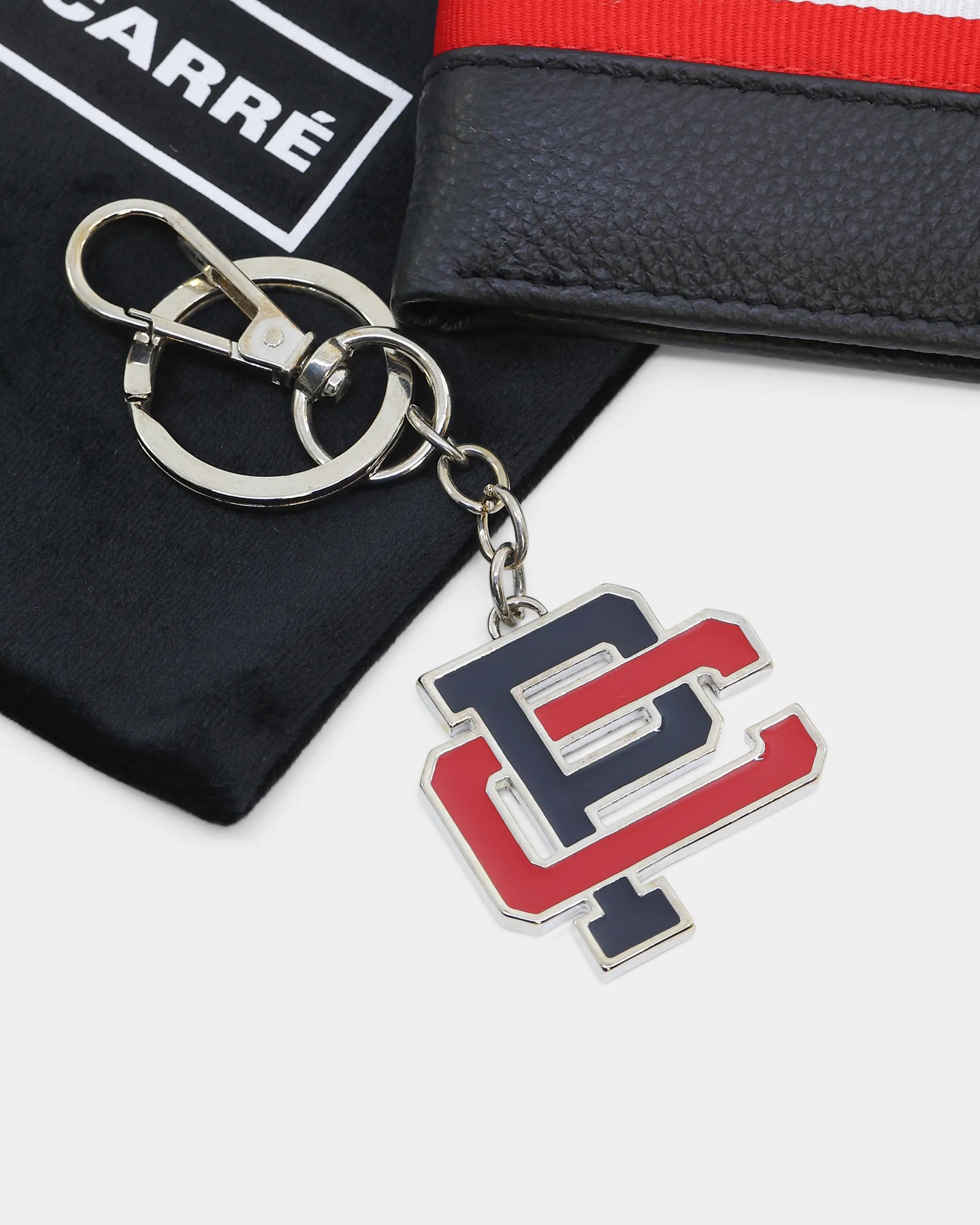 Carre Classic Wallet and Keychain Set Black/Red/White - Image 7