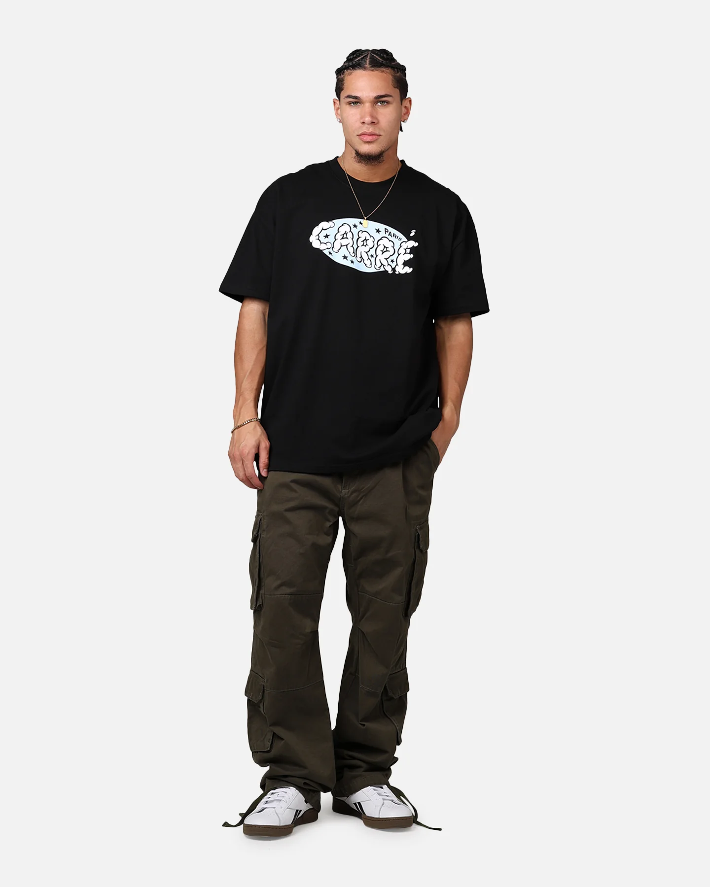 Carre Clouds T-Shirt Black - Image 3