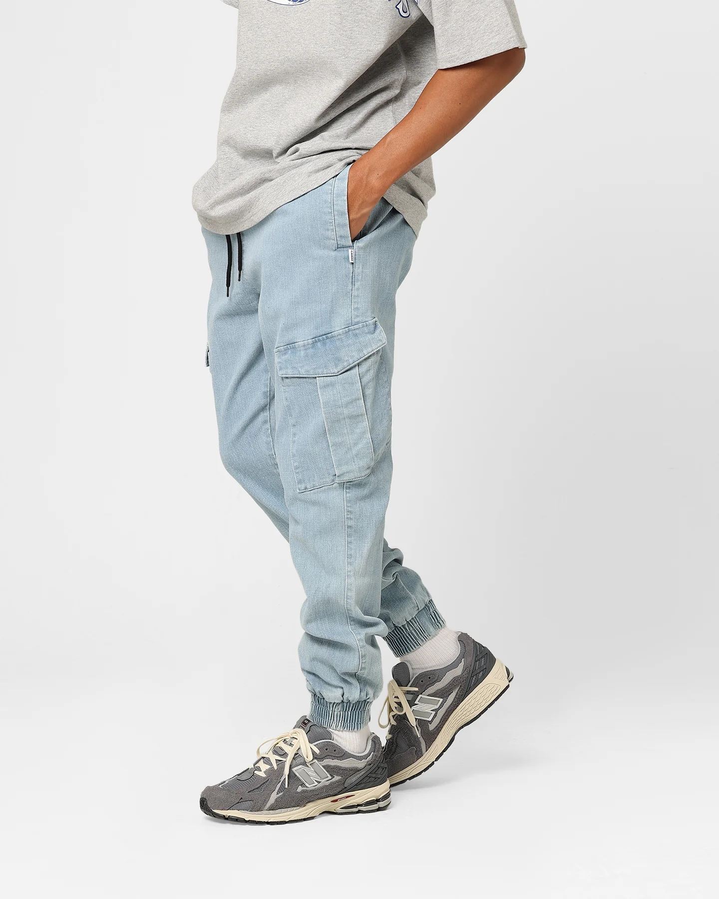 Carre Denim Base Cargo Jogger Superwash Blue - Image 5