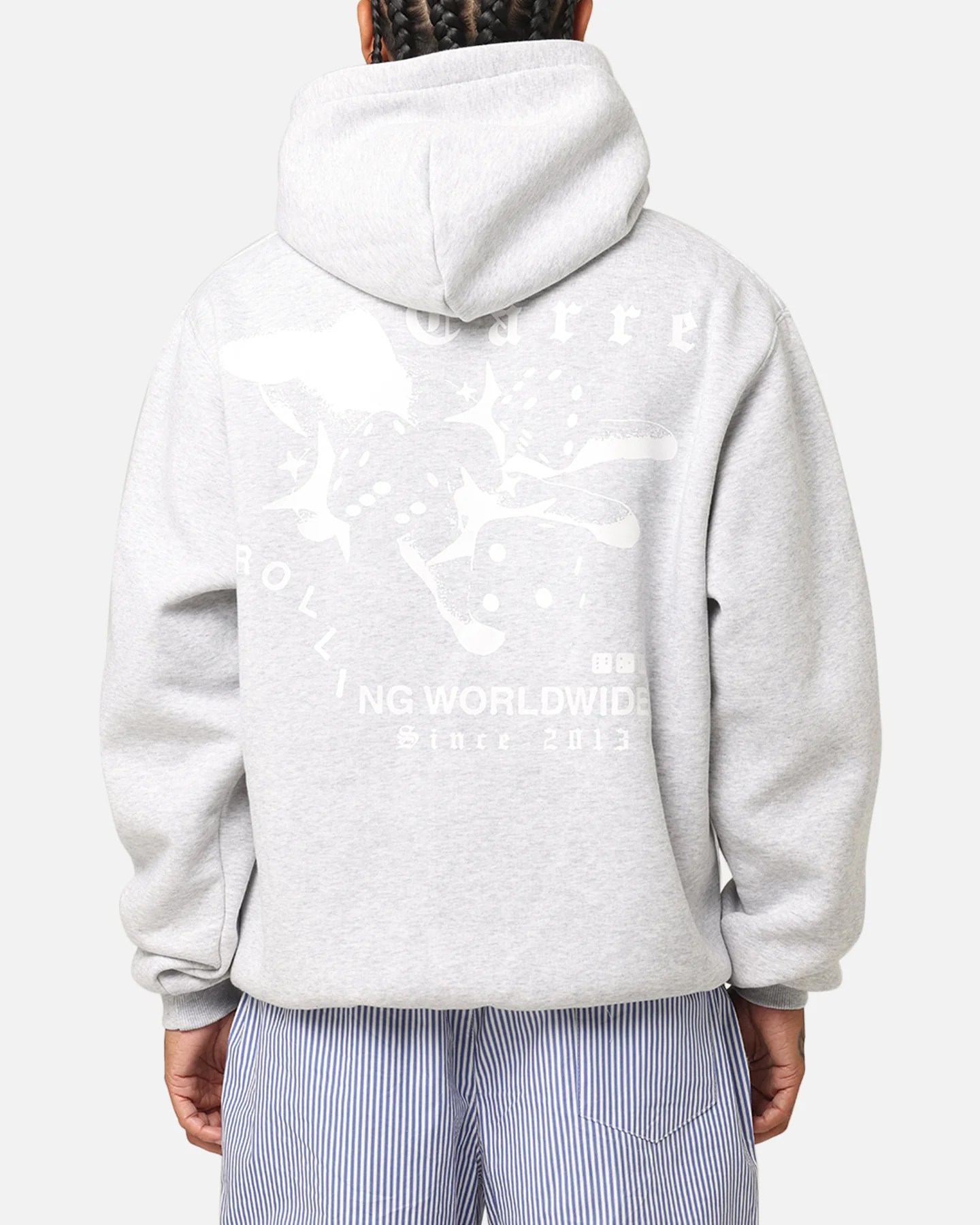 Carre Dice Club Hoodie Grey Marle - Image 6