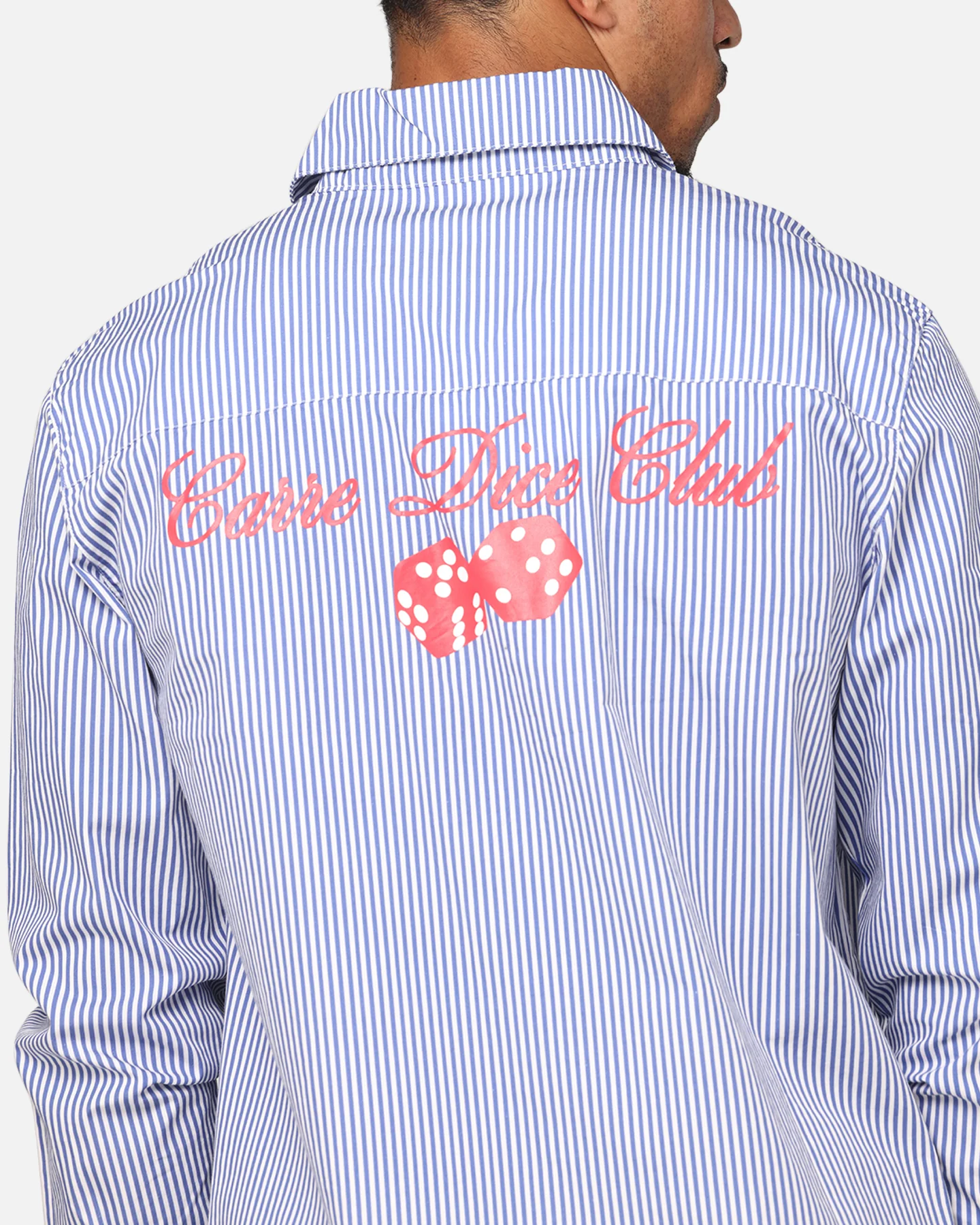Carre Dice Club Long Sleeve Button Up Shirt Pinstripe - Image 7