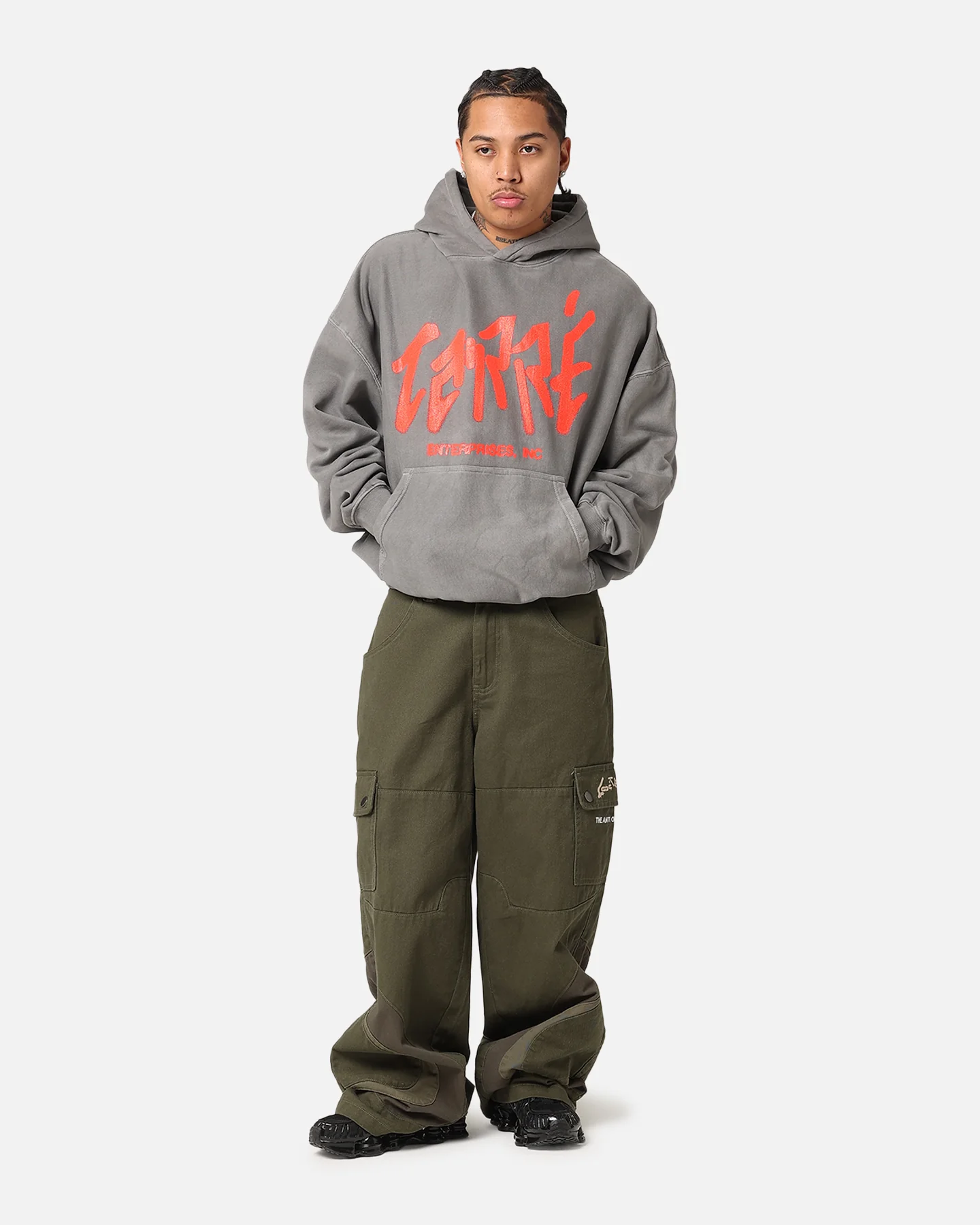 Carre Enterprise Hoodie Washed Charcoal - Image 2