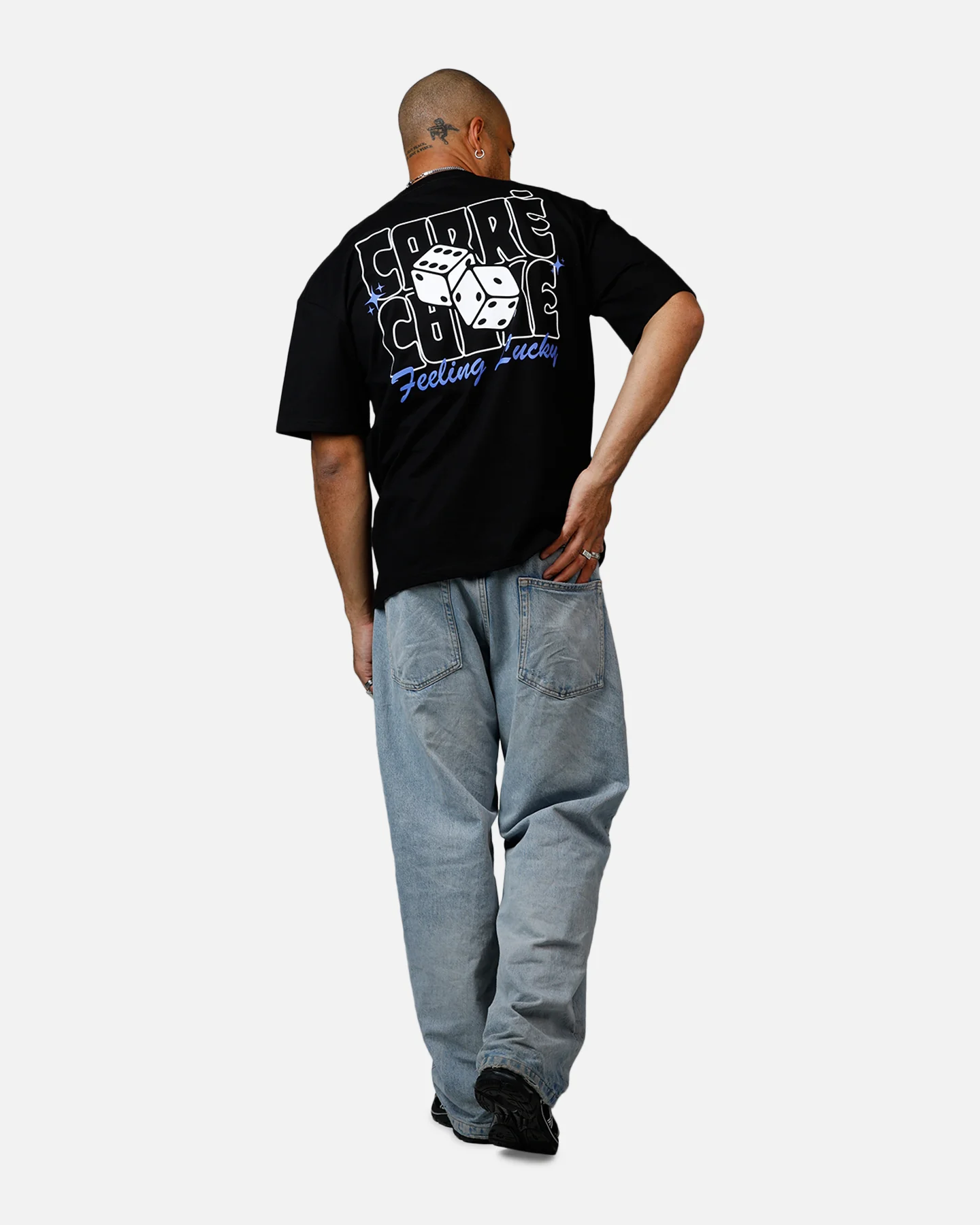 Carre Feeling Lucky T-Shirt Black - Image 6