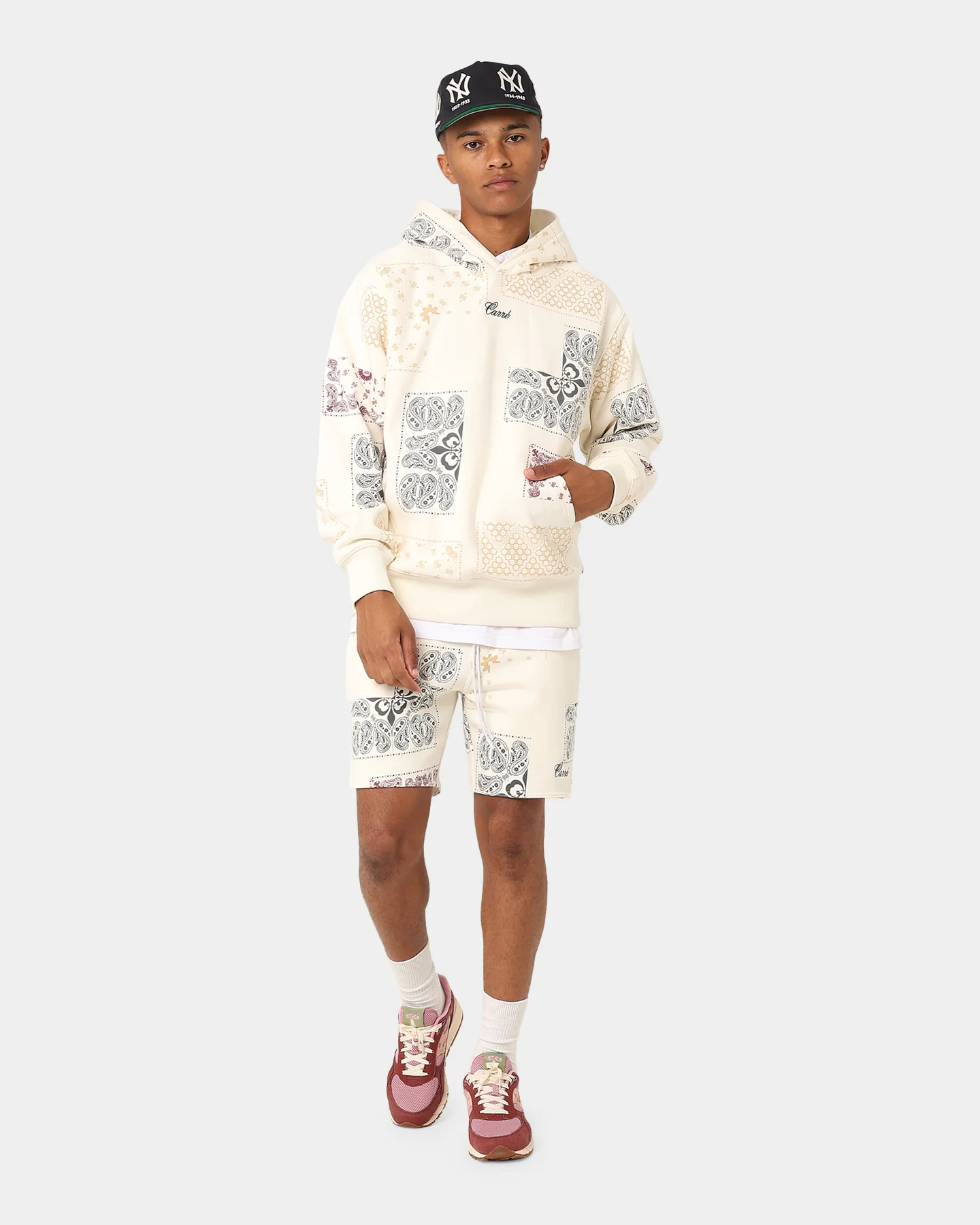 Carre Fragment Paisley Hoodie Off White - Image 4